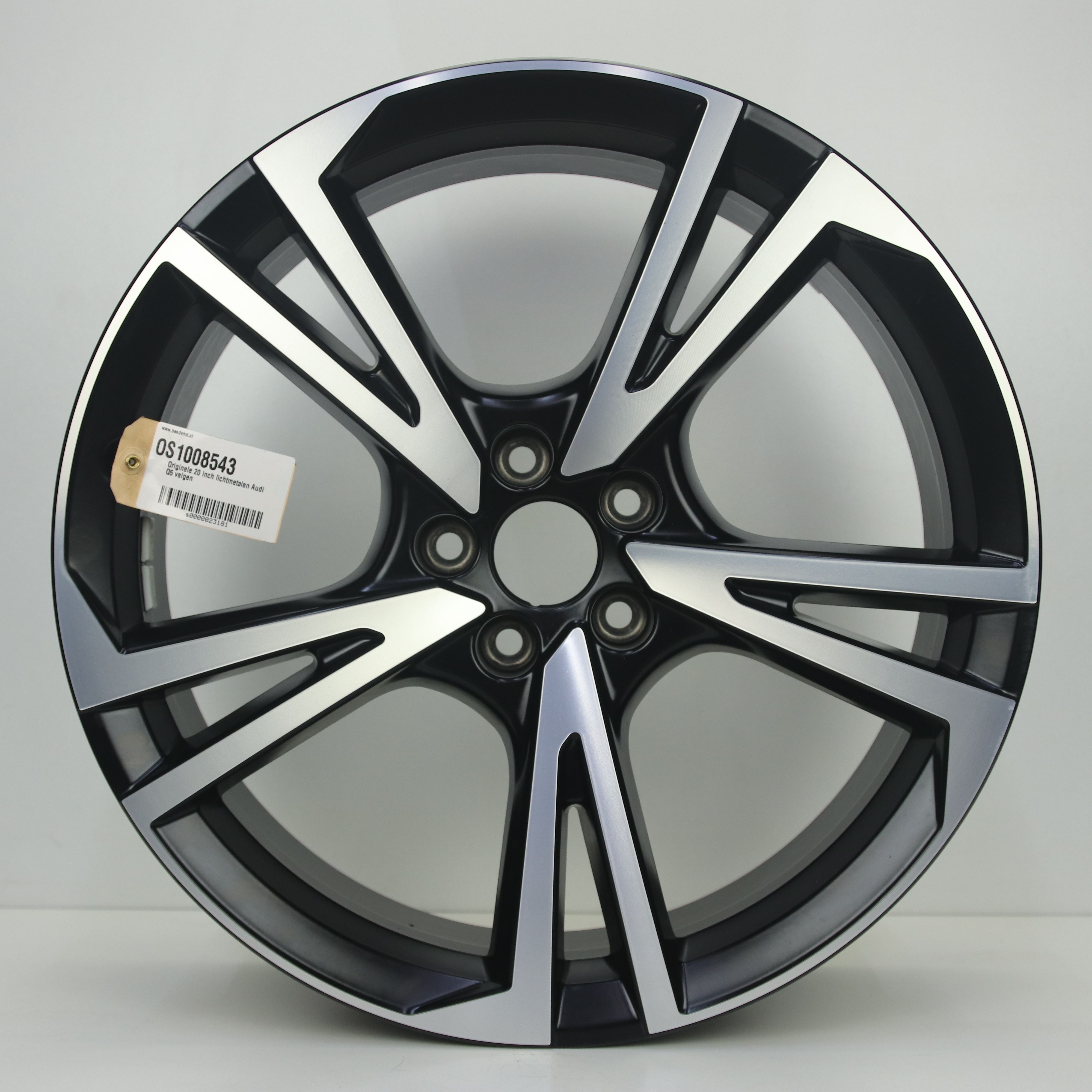 OS1008543 Originele 20 inch lichtmetalen Audi Q5 velgen 8.00X20 5X112 ET39.0 NB66.60 Mat zwart gepolijst