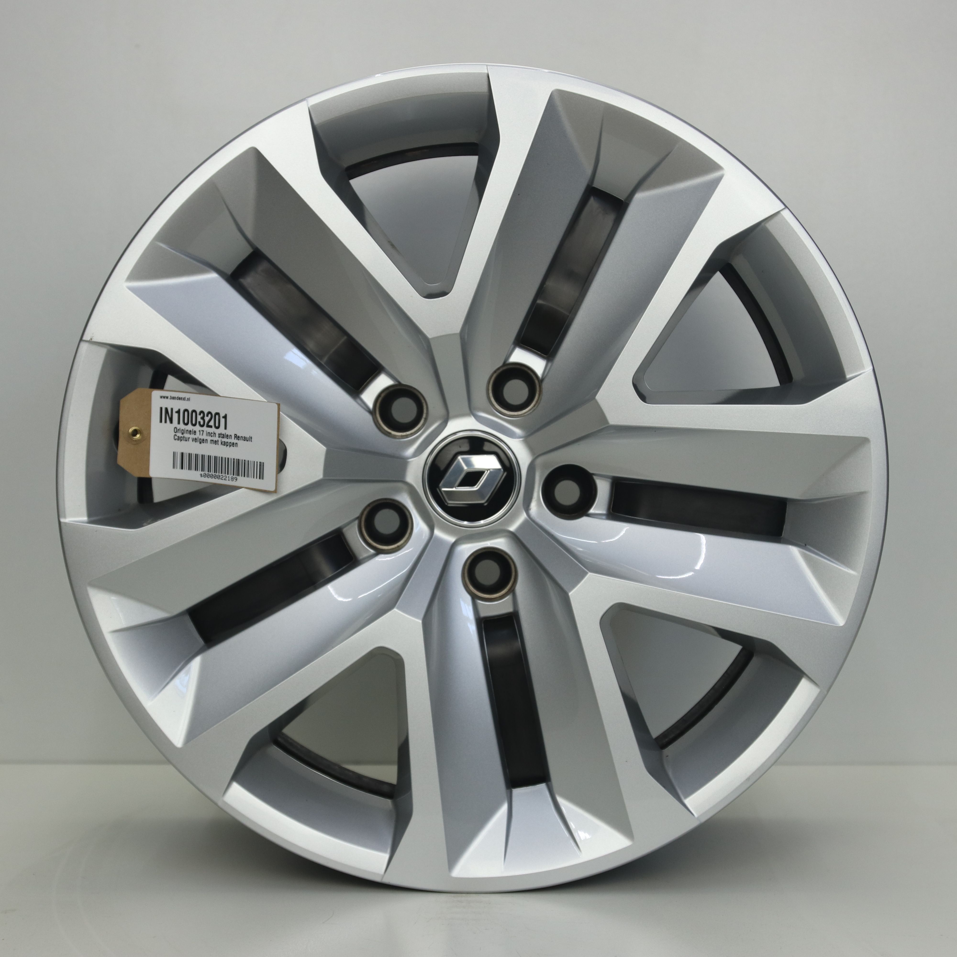 IN1003201 Originele 17 inch stalen Renault Captur velgen met kappen 7.00X17 5X114.3 ET35.0 NB66.10 Zilver