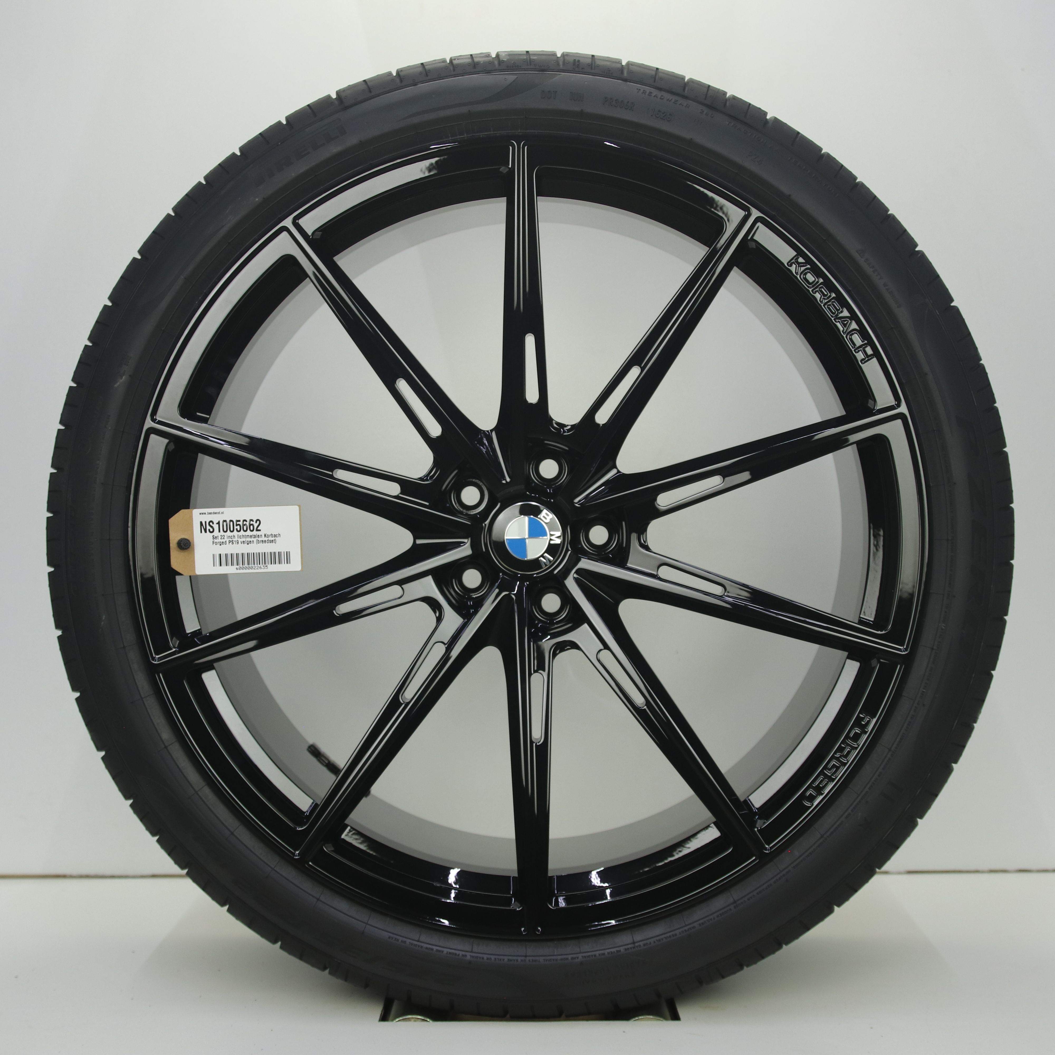 NS1005662 Set 22 inch lichtmetalen Korbach Forged PS19 velgen (breedset) 10.00X22 5X112 ET35.0 NB66.50 Zwart