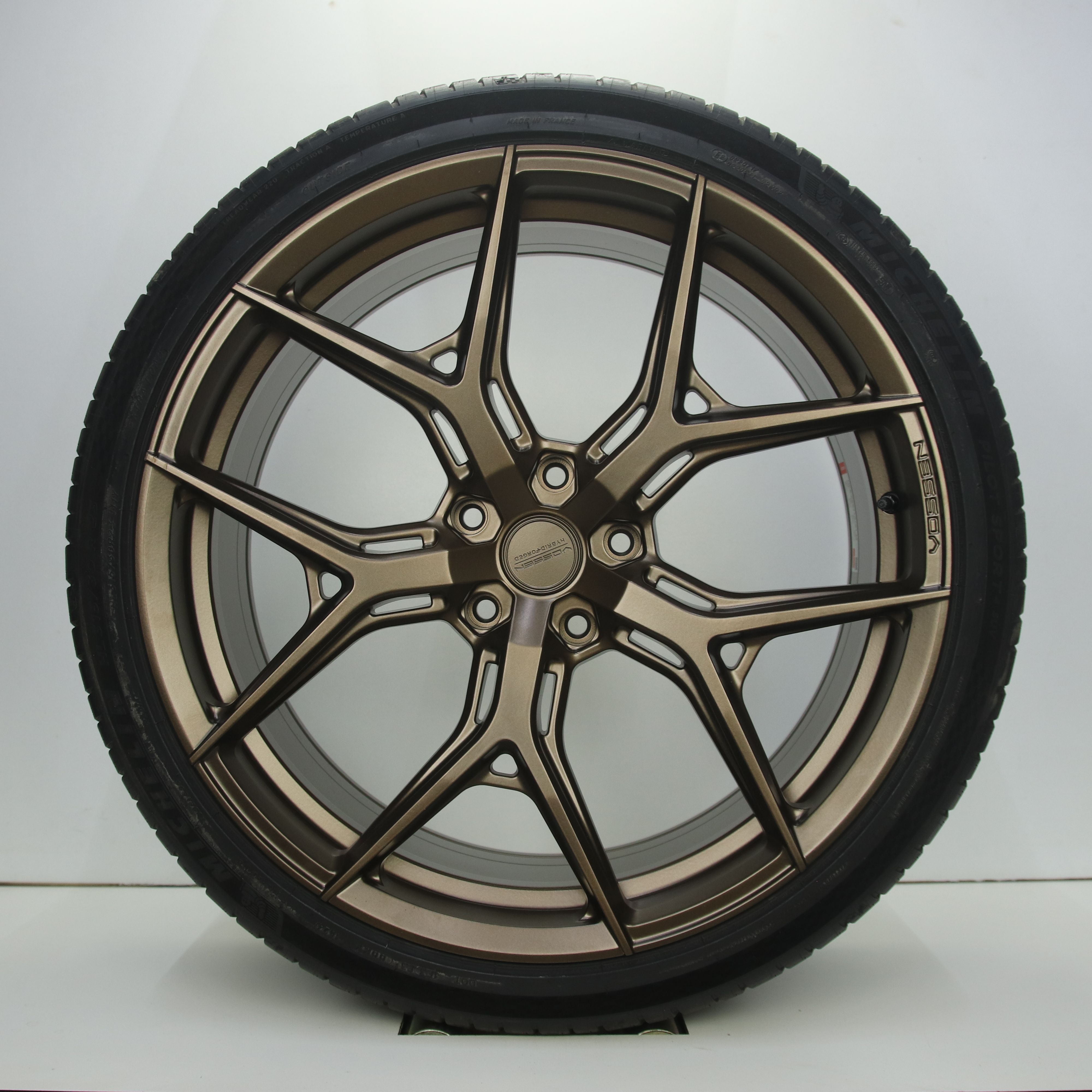 NS1005459 Set 23 inch lichtmetalen Vossen HF-5 velgen (Breedset) 10.00X23 5X130 ET38.0 NB71.60 Mat brons