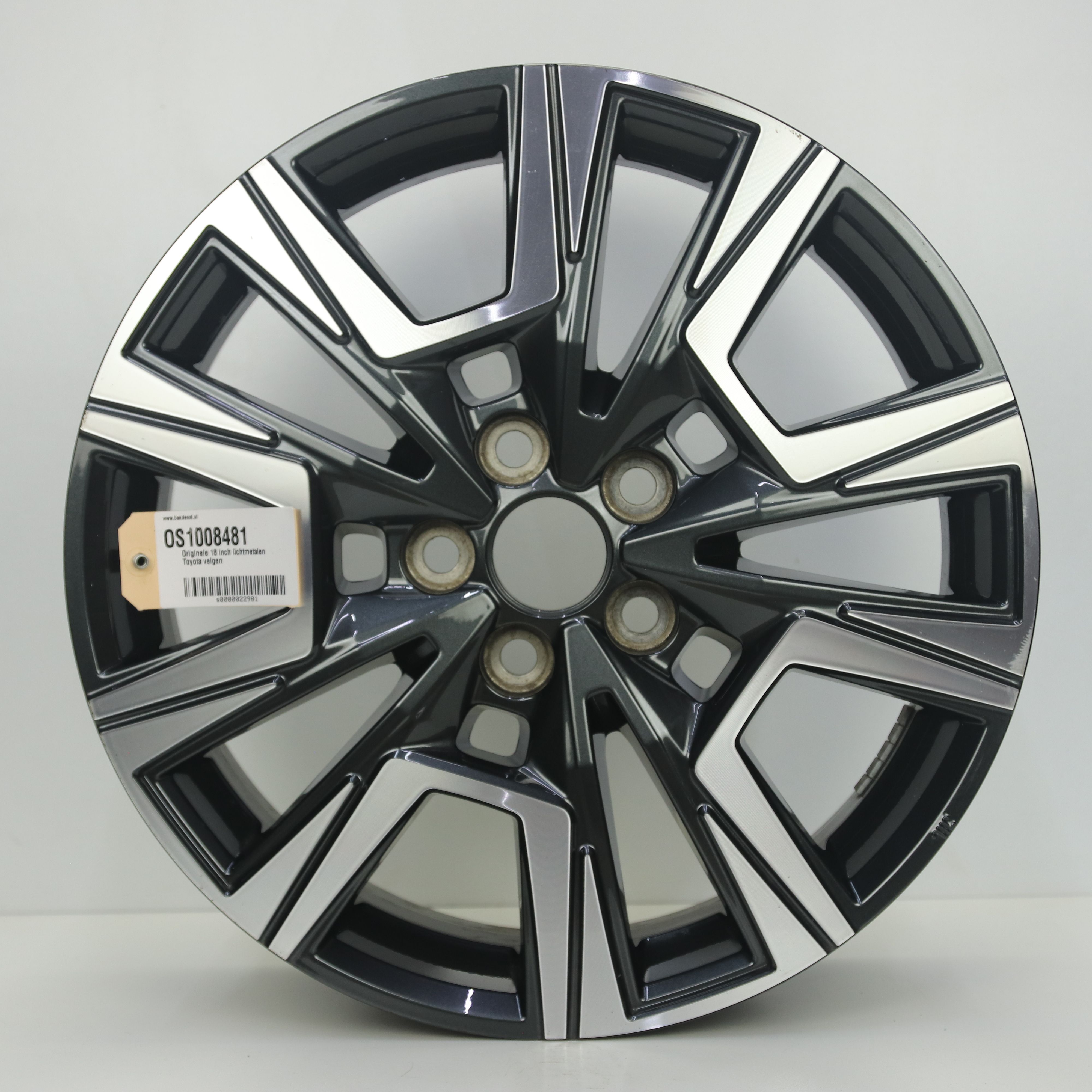 OS1008481 Originele 18 inch lichtmetalen Toyota velgen 7.00X18 5X114.3 ET50.0 NB60.10 Antraciet gepolijst