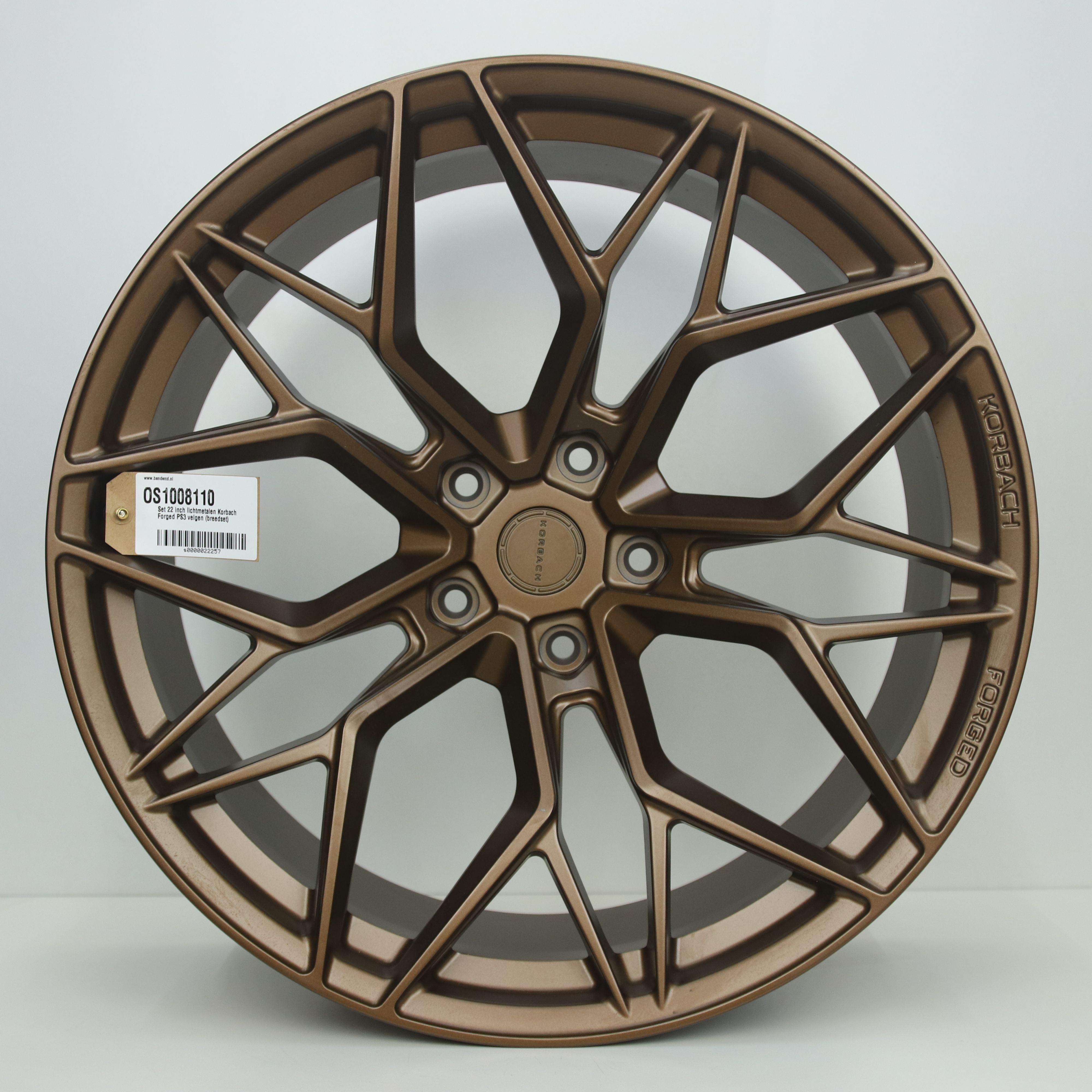OS1008110 Set 22 inch lichtmetalen Korbach Forged PS3 velgen (breedset) 10.50X22 5X132 ET18.0 NB66.60 Mat brons