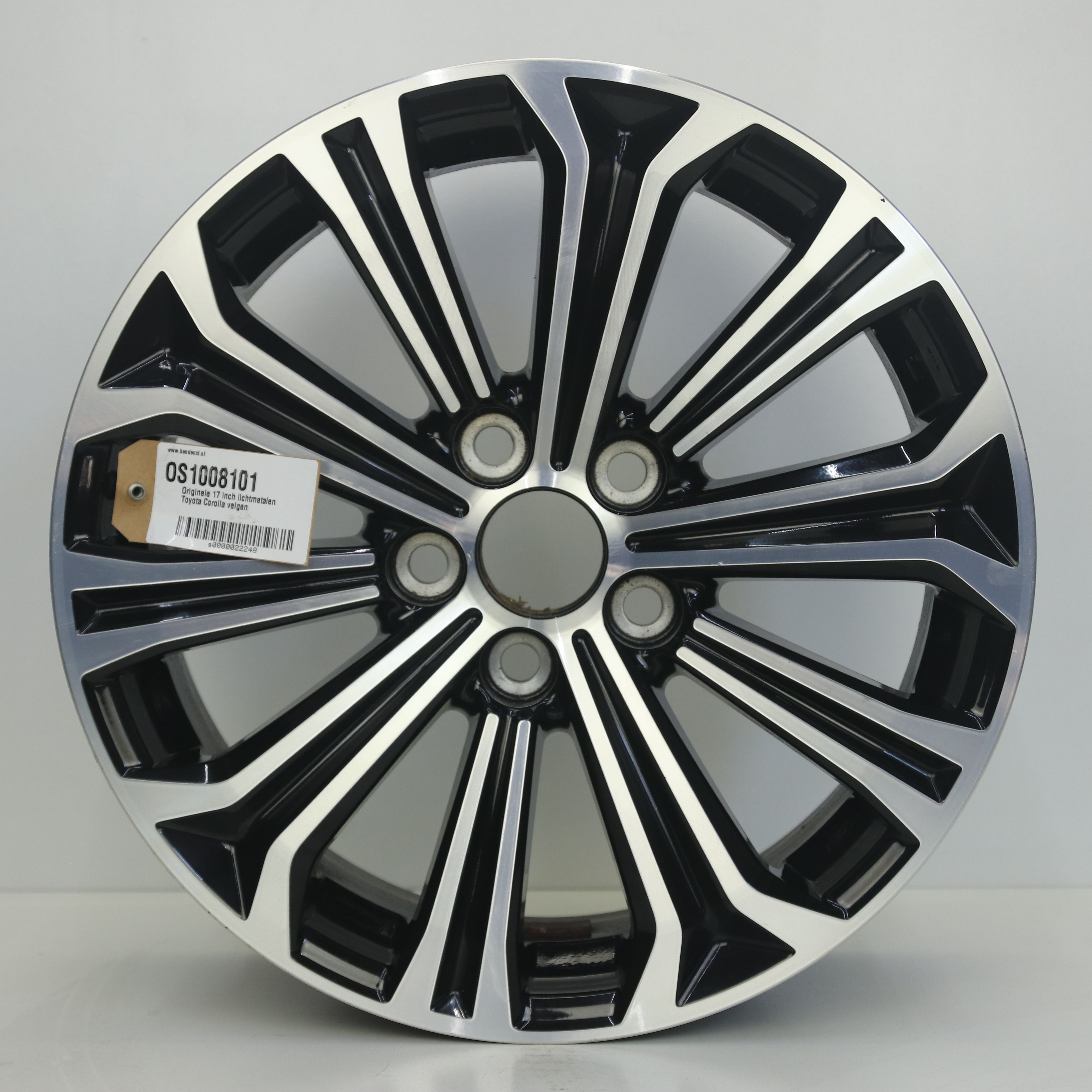 OS1008101 Originele 17 inch lichtmetalen Toyota Corolla velgen 7.50X17 5X114.3 ET40.0 NB60.10 Zwart Gepolijst