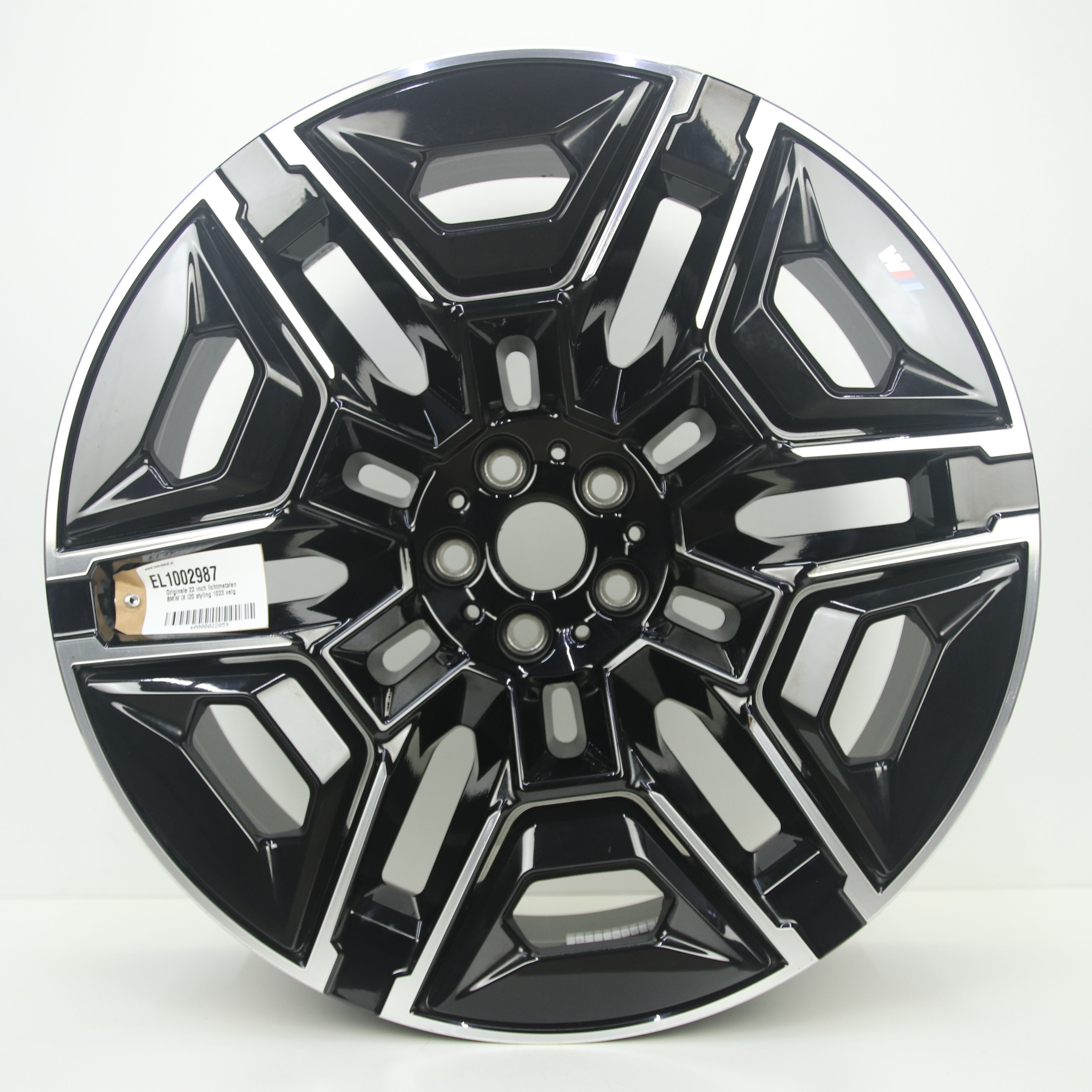 EL1002987 Originele 22 inch lichtmetalen BMW iX i20 styling 1022 velg 9.50X22 5X112 ET37.0 NB66.60 Zwart gepolijst