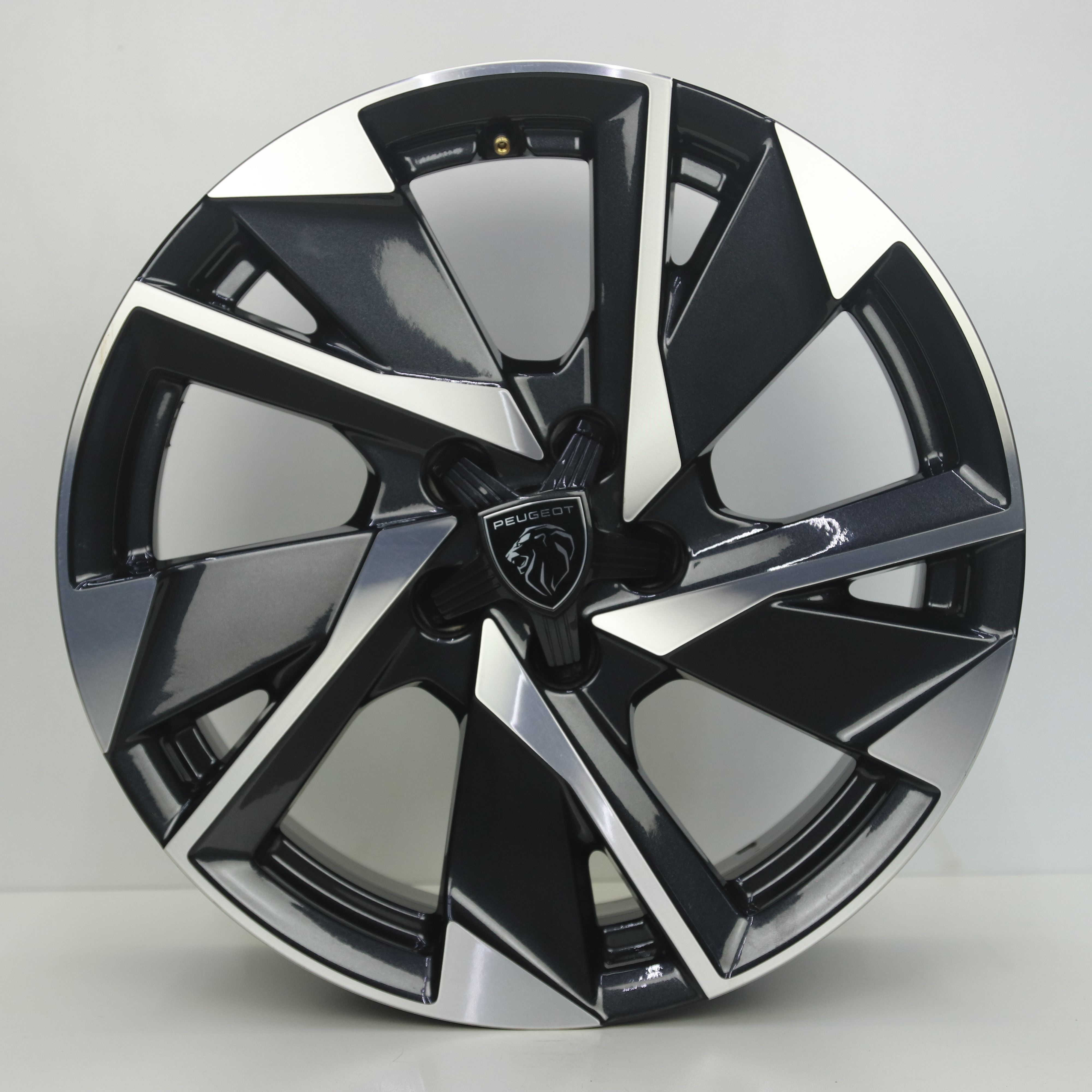 IN1003210 Originele 17 inch lichtmetalen Peugeot 308 velgen 7.50X17 5X108 ET44.0 NB60.10 Antraciet Gepolijst