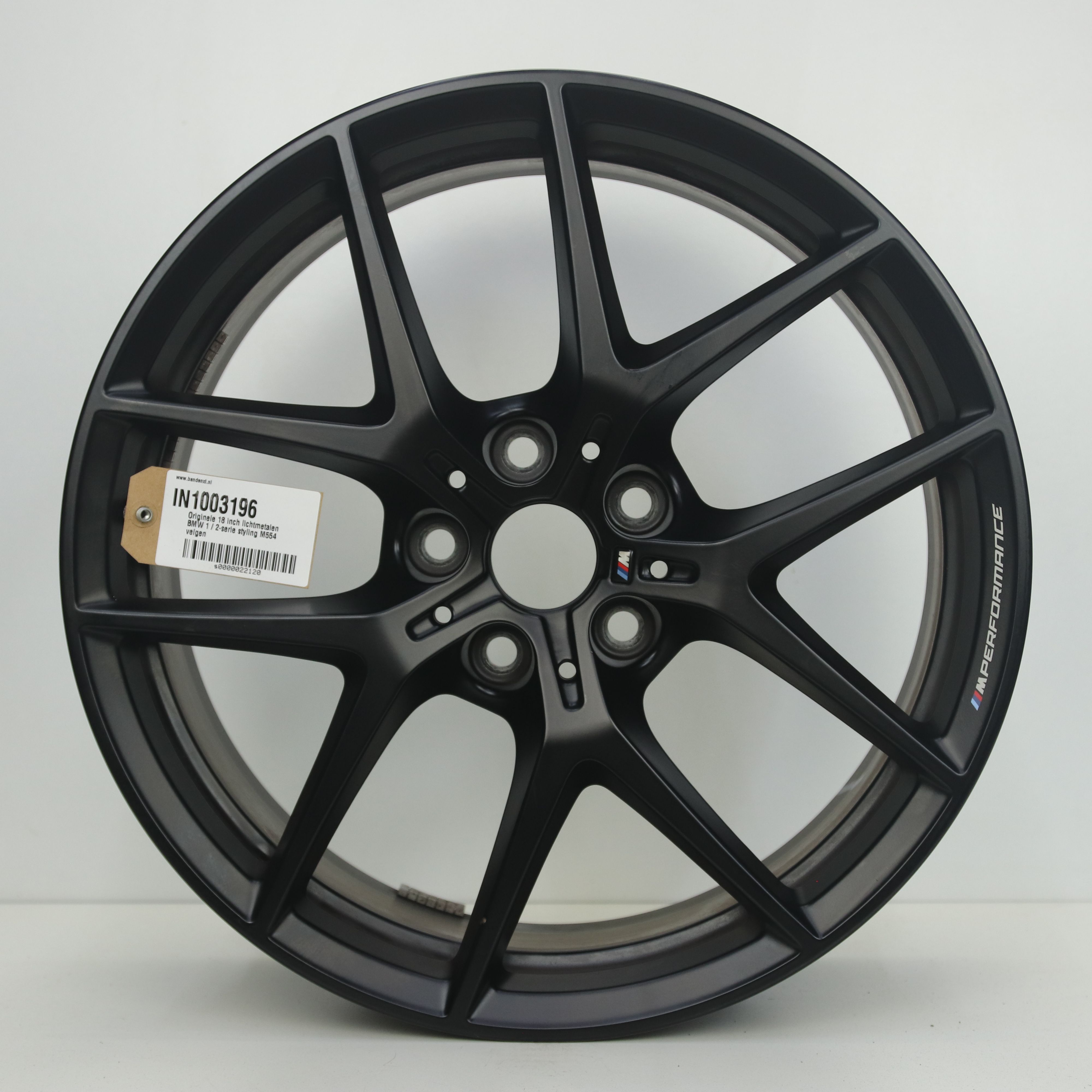 IN1003196 Originele 18 inch lichtmetalen BMW 1 / 2-serie styling M554 velgen 8.00X18 5X112 ET54.0 NB66.60 Mat zwart
