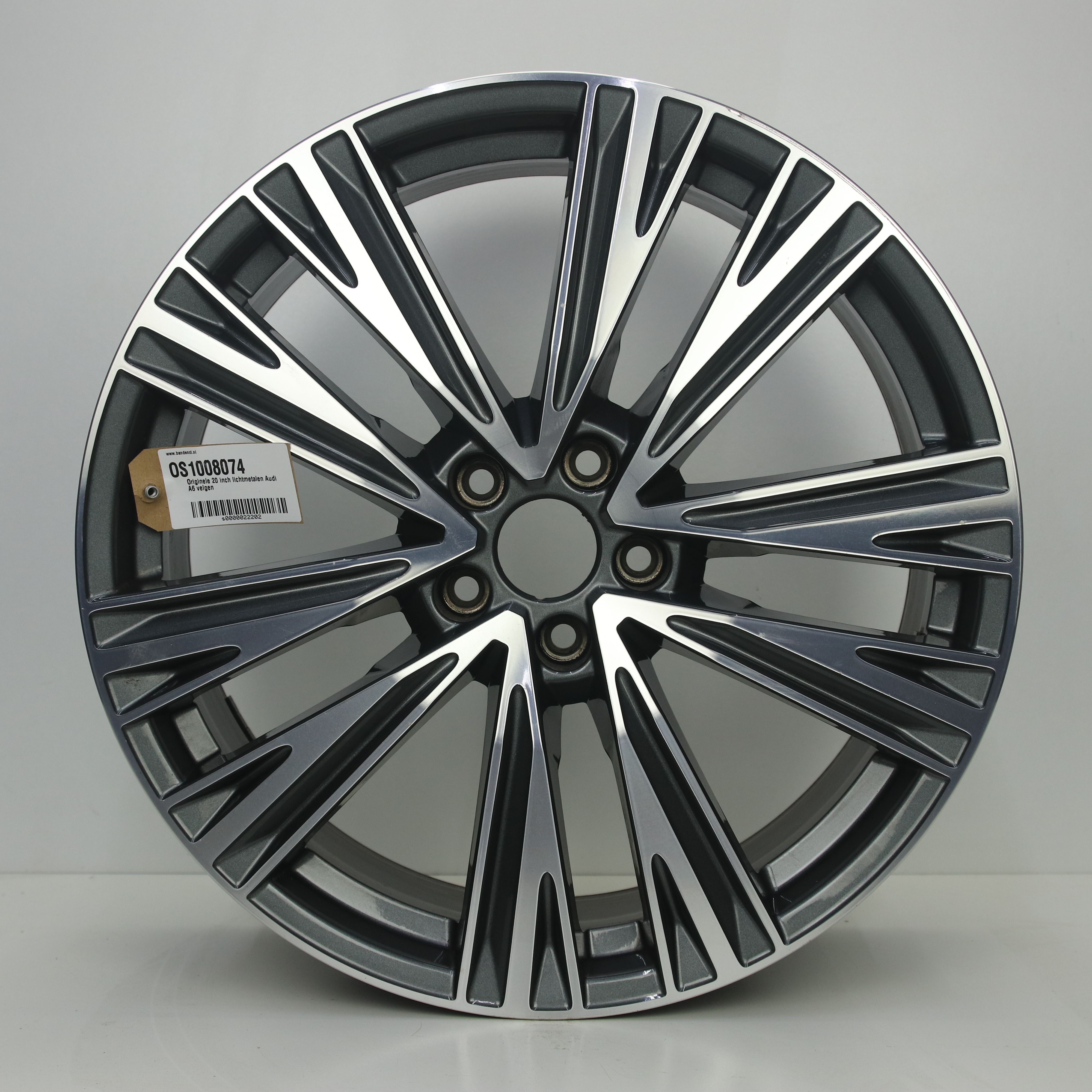 OS1008074 Originele 20 inch lichtmetalen Audi A6 velgen 8.50X20 5X112 ET43.0 NB66.60 Antraciet Gepolijst