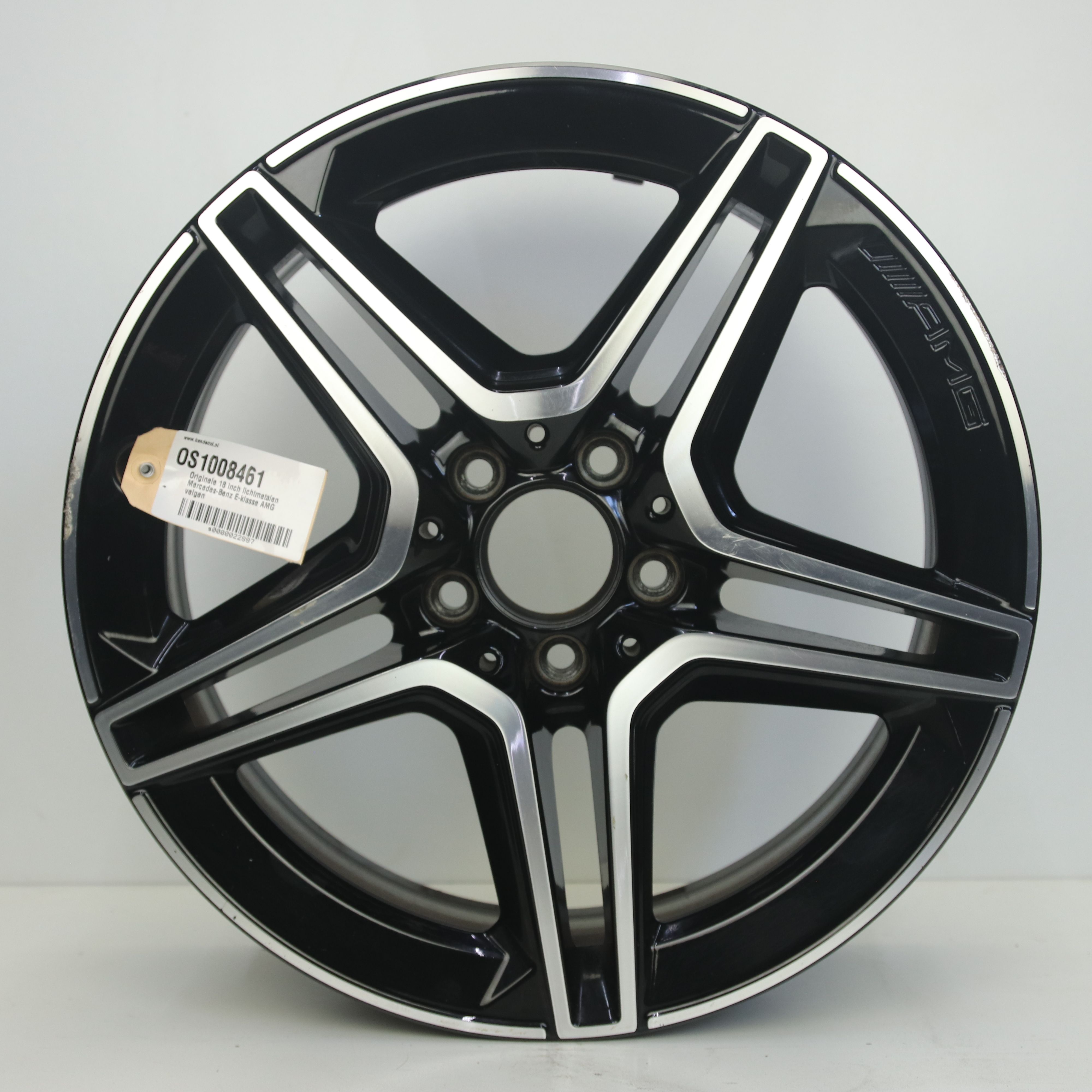 OS1008461 Originele 18 inch lichtmetalen Mercedes-Benz E-klasse AMG velgen 8.00X18 5X112 ET43.0 NB66.60 Zwart gepolijst