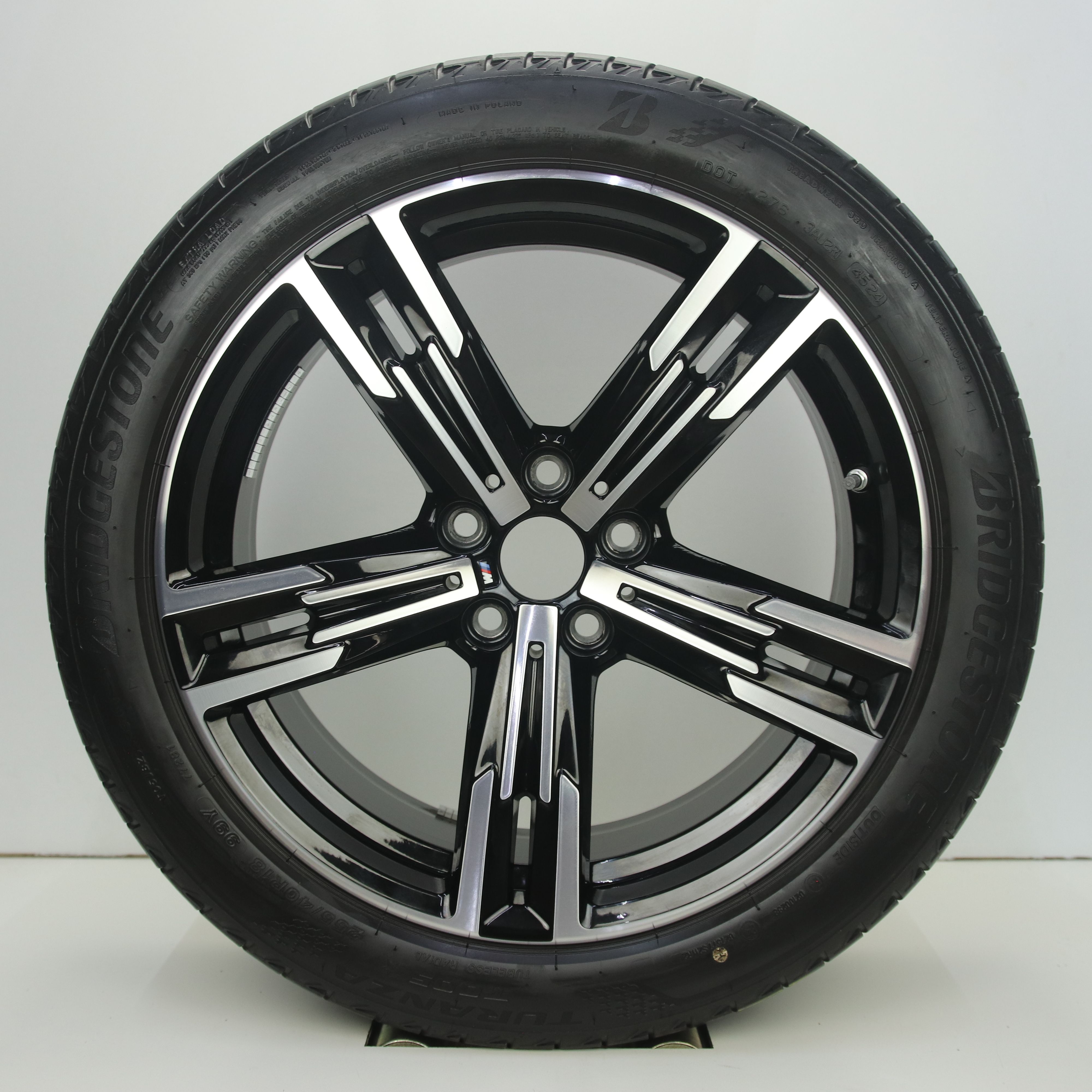 OS1008260 Originele 18 inch lichtmetalen BMW 3-serie styling 848M velgen (Breedset) 7.50X18 5X112 ET25.0 NB66.60 Zwart gepolijst