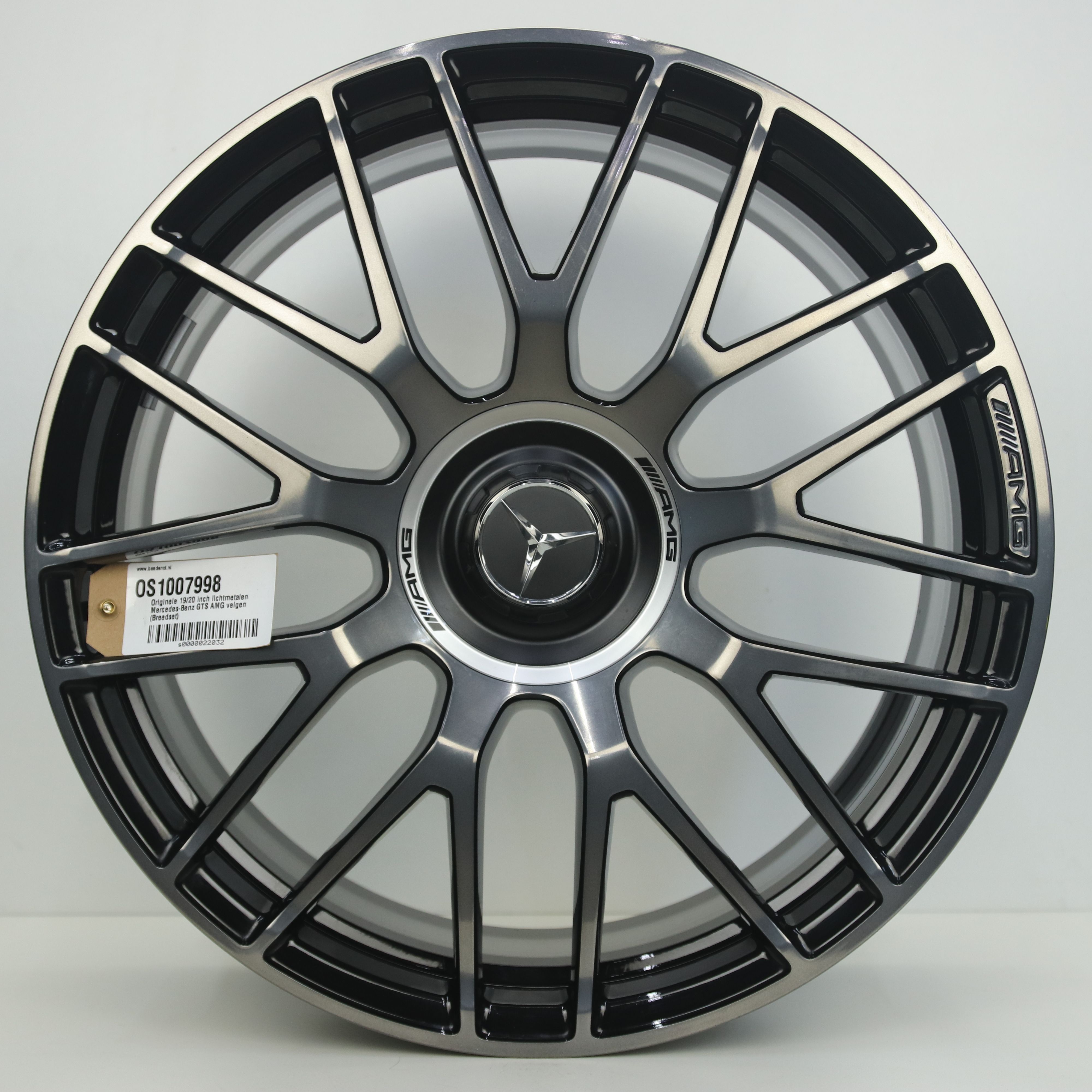 OS1007998 Originele 19/20 inch lichtmetalen Mercedes-Benz GTS AMG velgen (Breedset) 9.00X19 5X112 ET61.0 NB66.60 Zwart gepolijst