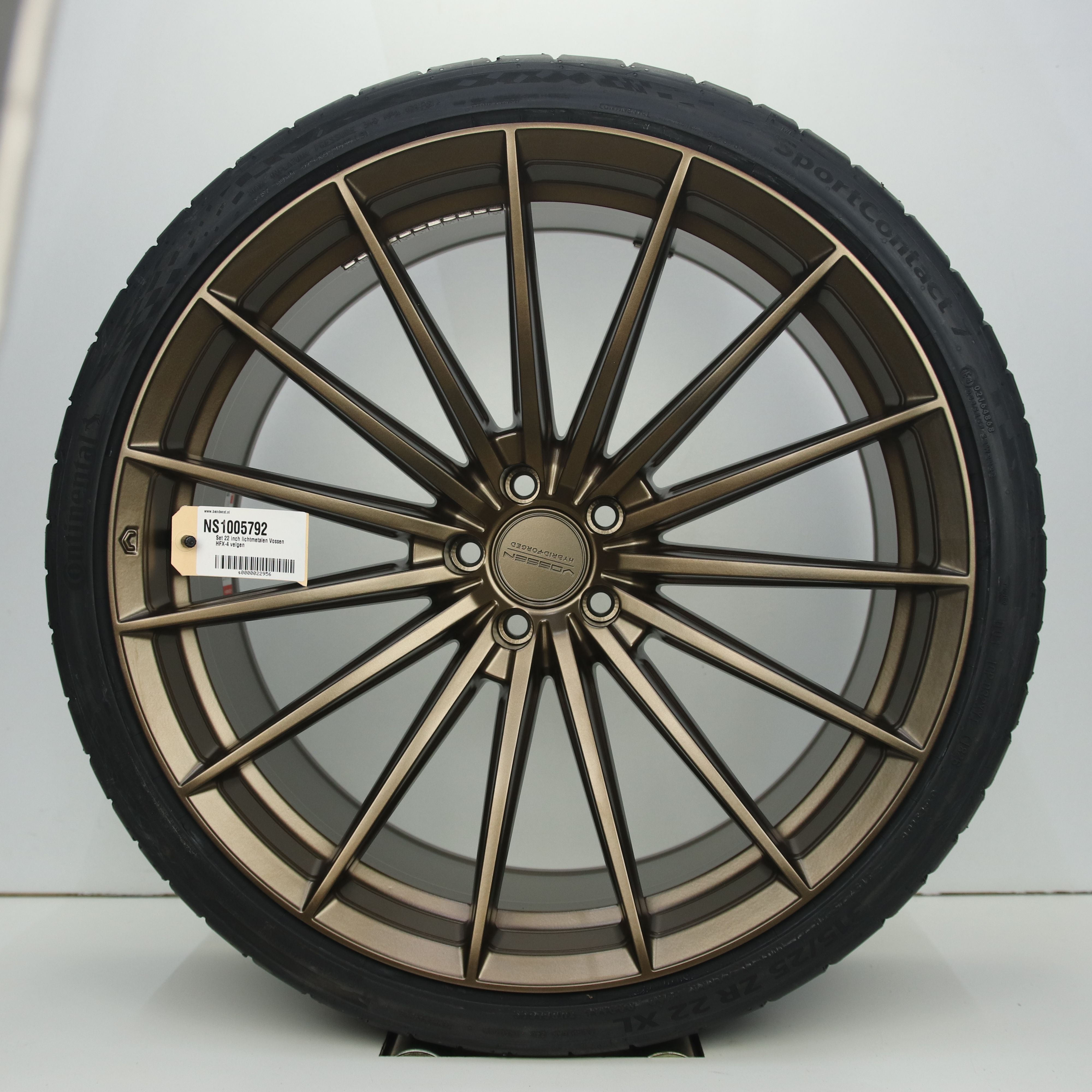 NS1005792 Set 22 inch lichtmetalen Vossen HFX-4 velgen 11.00X22 5X112 ET17.0 NB66.60 Mat brons