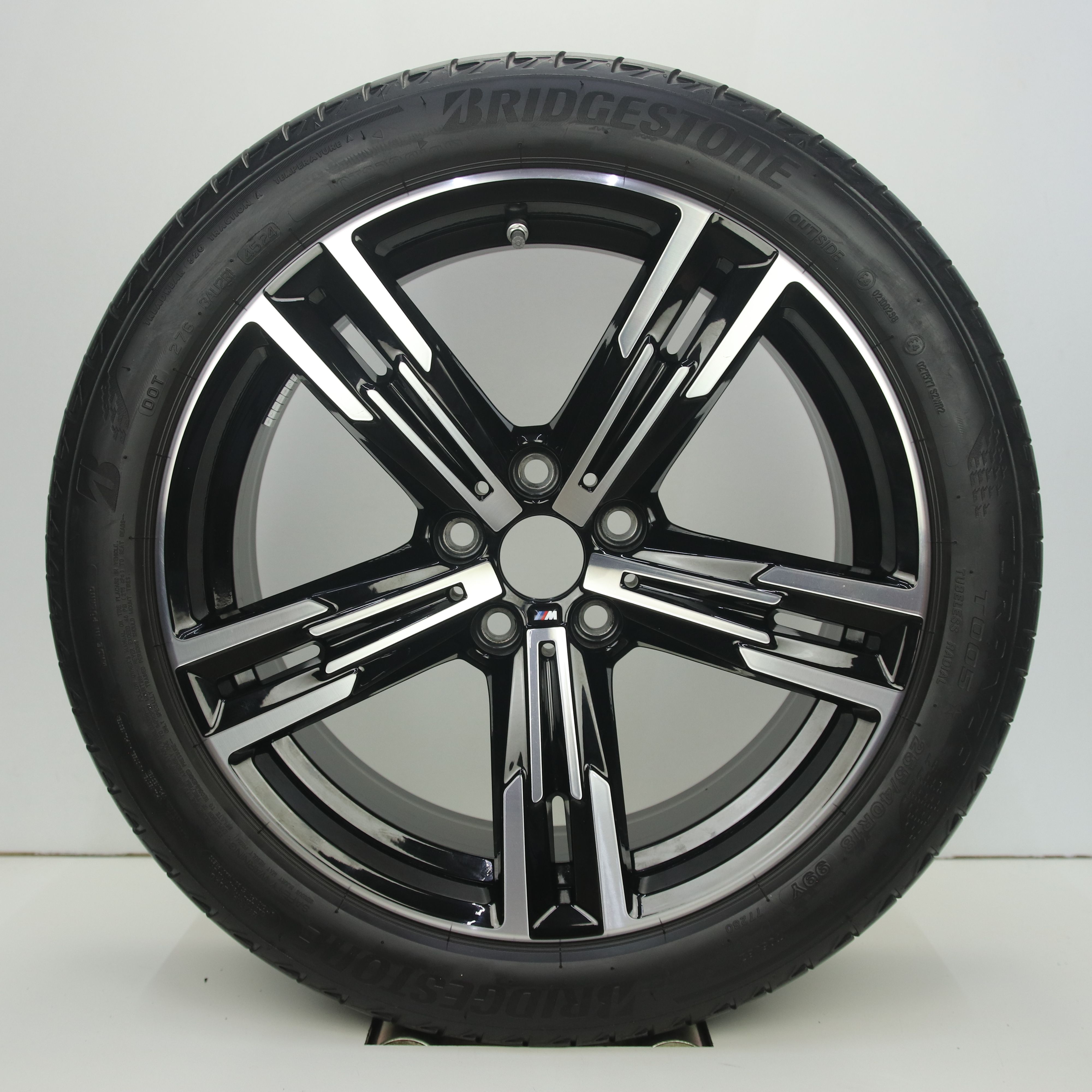 OS1008260 Originele 18 inch lichtmetalen BMW 3-serie styling 848M velgen (Breedset) 7.50X18 5X112 ET25.0 NB66.60 Zwart gepolijst