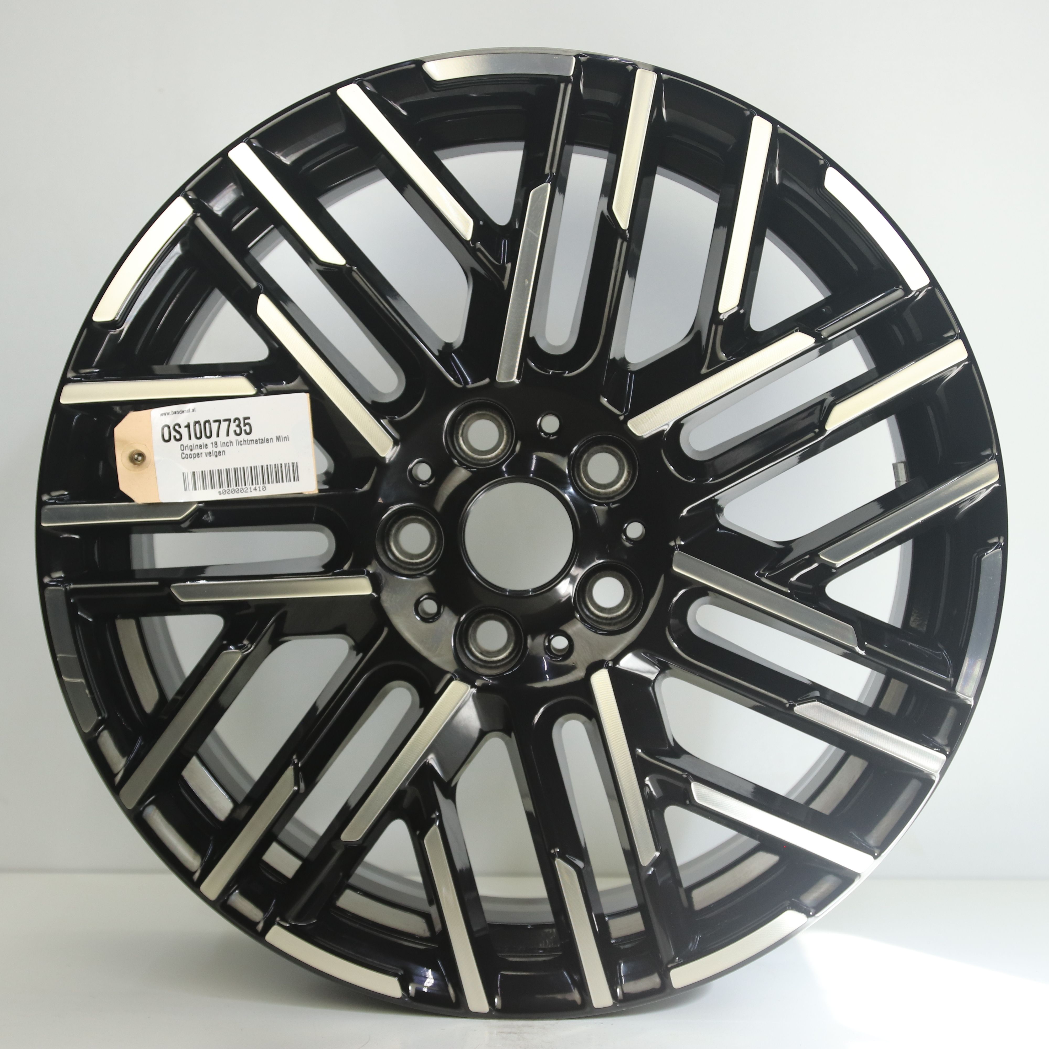 OS1007735 Originele 18 inch lichtmetalen Mini Cooper velgen 7.50X18 5X112 ET50.0 NB66.60 Zwart gepolijst