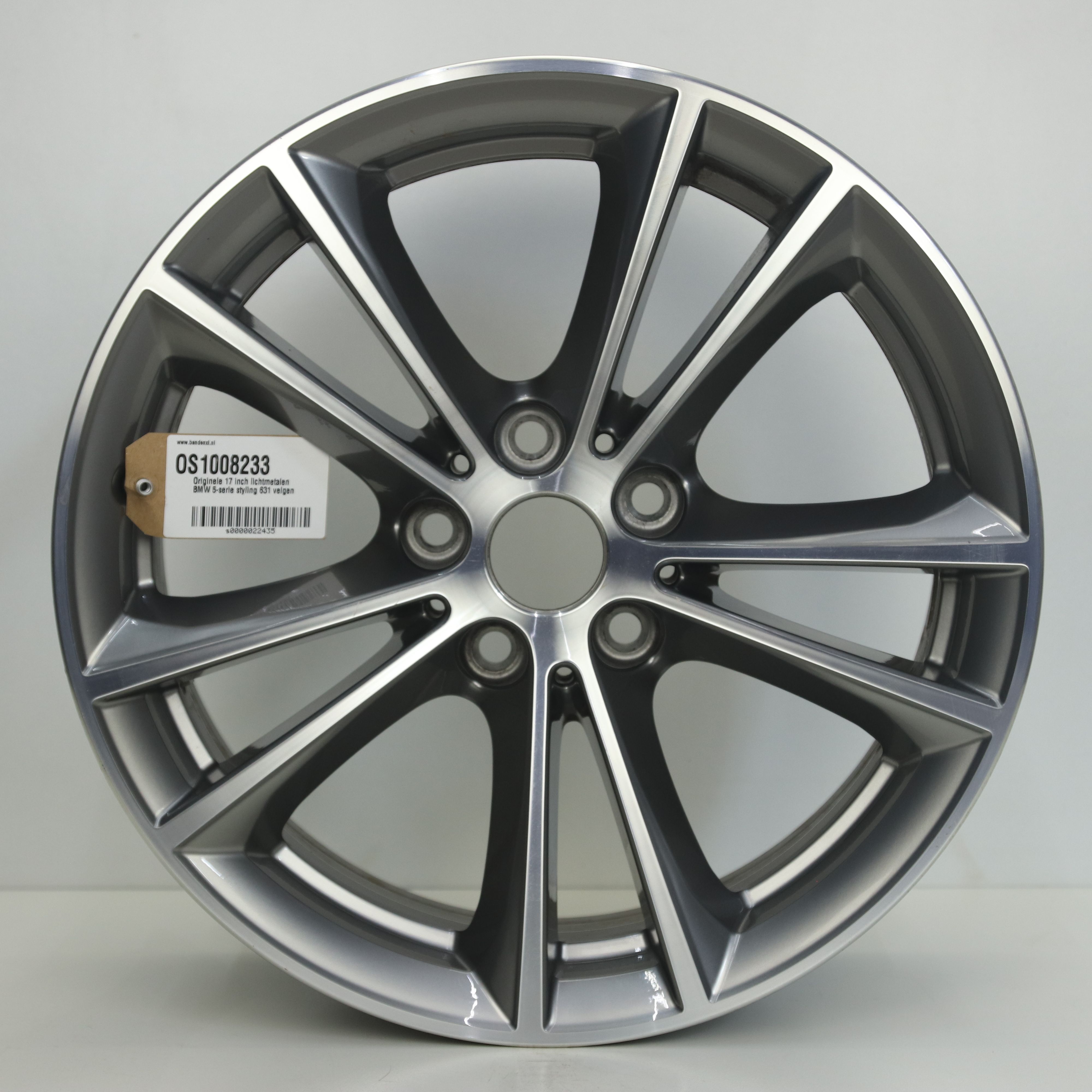 OS1008233 Originele 17 inch lichtmetalen BMW 5-serie styling 631 velgen 7.50X17 5X112 ET27.0 NB66.60 Antraciet Gepolijst