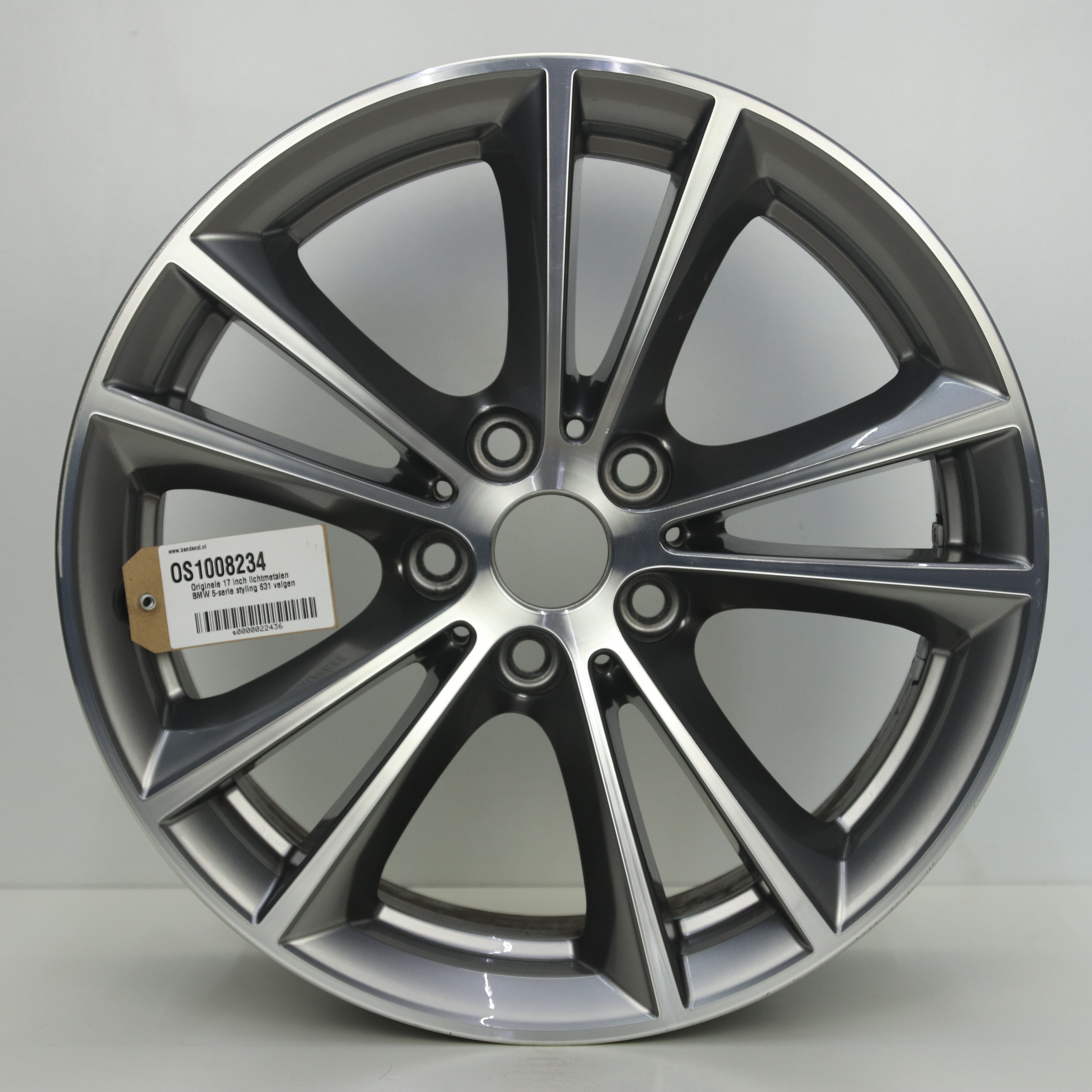 OS1008234 Originele 17 inch lichtmetalen BMW 5-serie styling 631 velgen 7.50X17 5X112 ET27.0 NB66.60 Antraciet Gepolijst