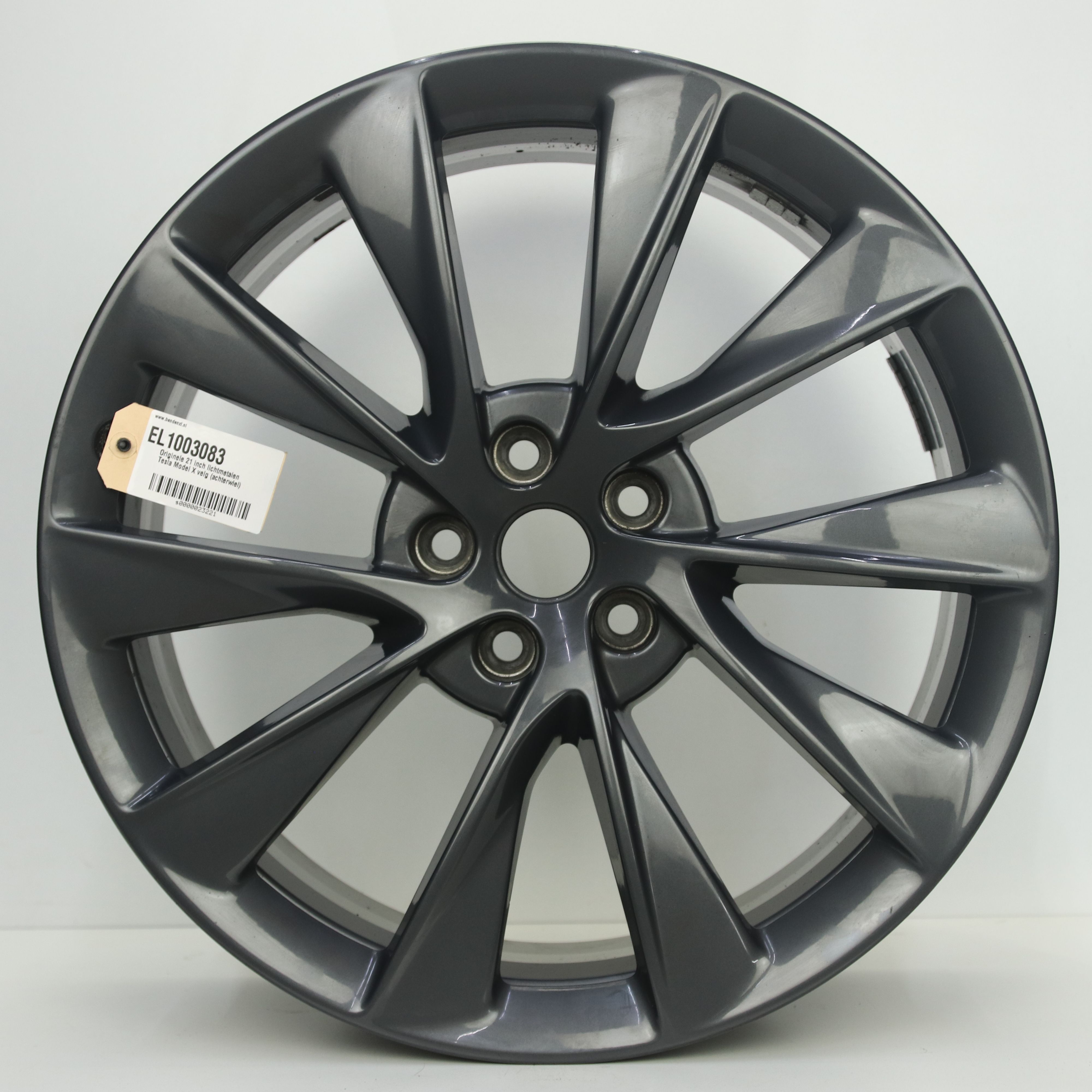 EL1003083 Originele 21 inch lichtmetalen Tesla Model X velg (achterwiel) 9.00X21 5X120 ET40.0 NB64.10 Antraciet