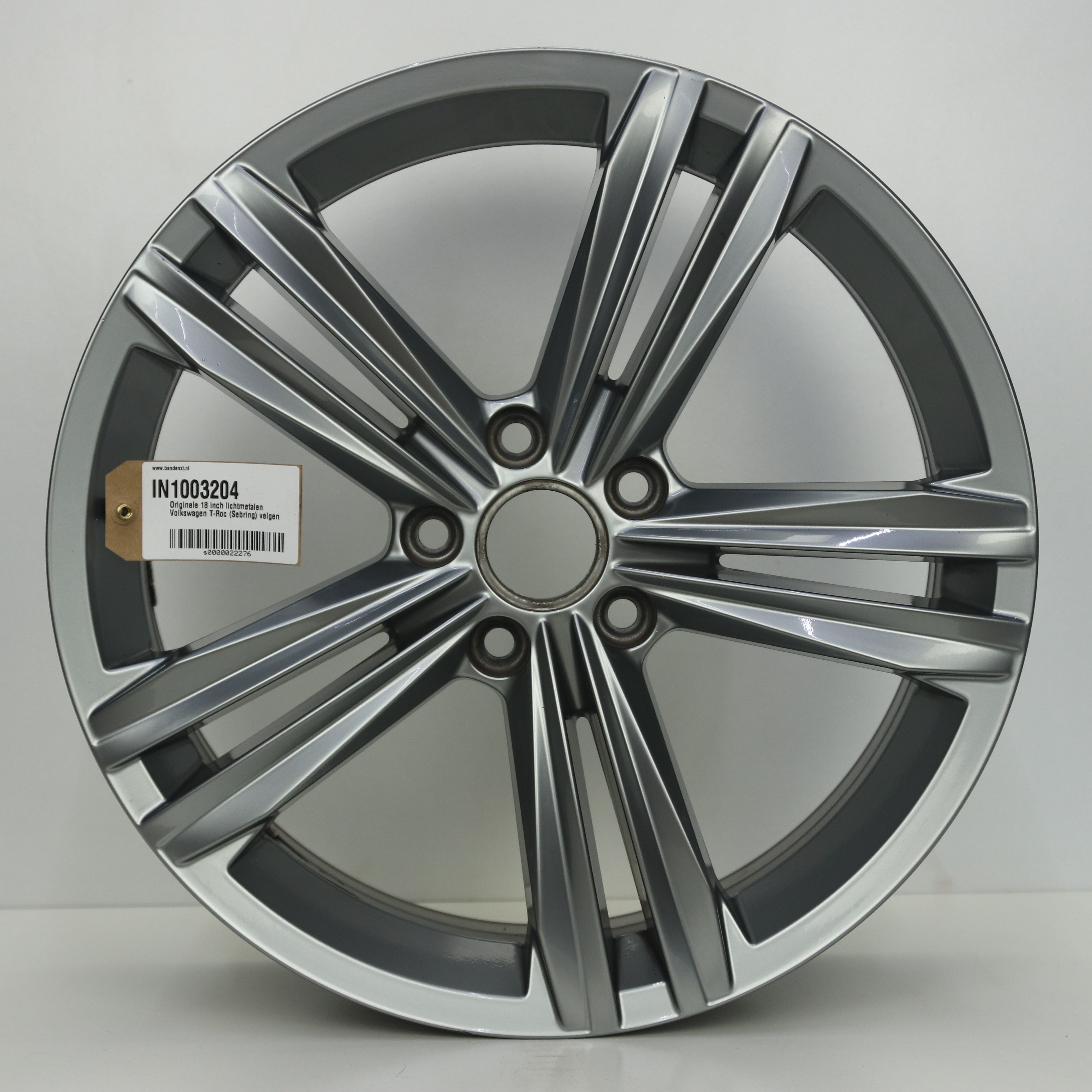 IN1003204 Originele 18 inch lichtmetalen Volkswagen T-Roc (Sebring) velgen 7.00X18 5X112 ET45.0 NB57.10 Antraciet