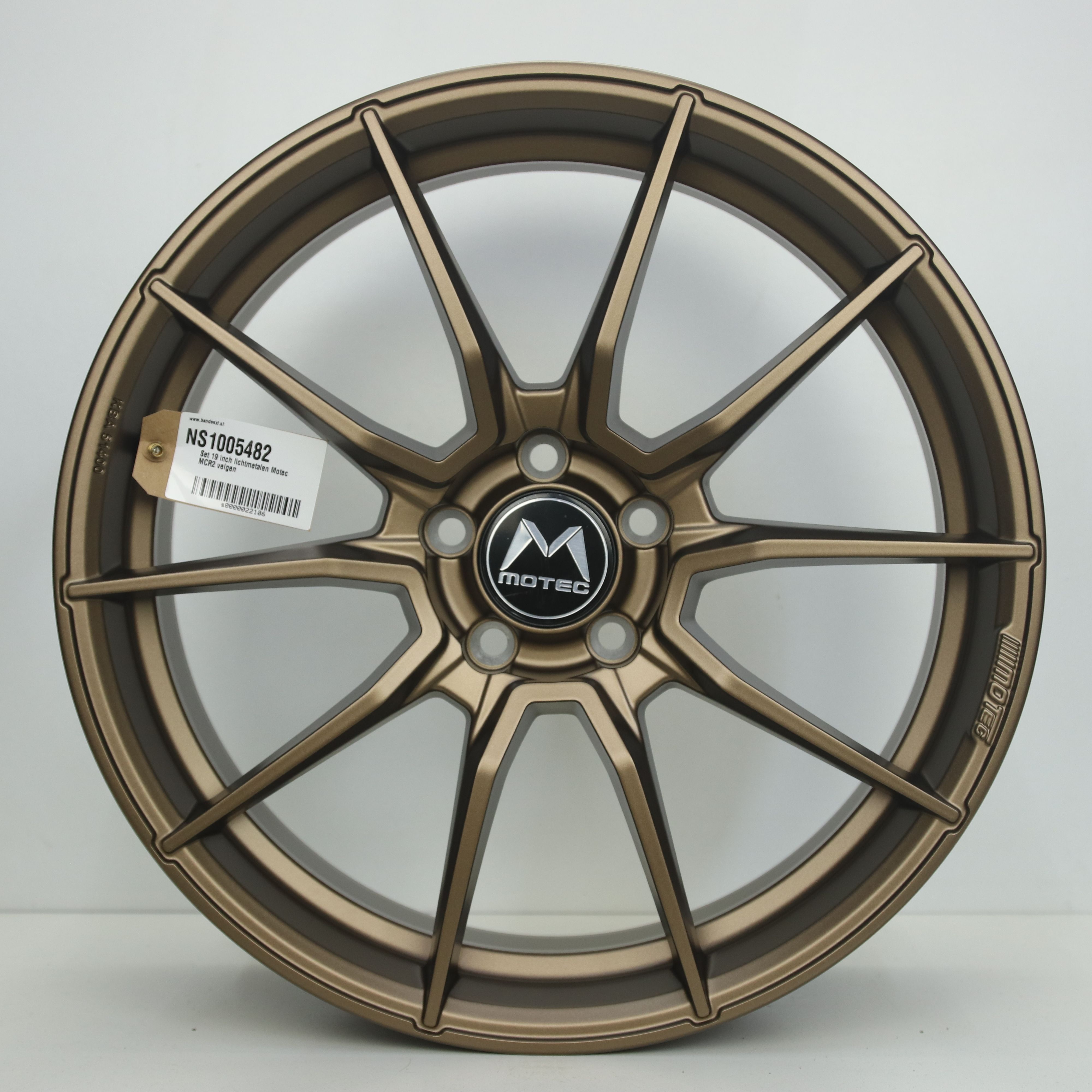 NS1005482 Set 19 inch lichtmetalen Motec MCR2 velgen 8.50X19 5X112 ET43.0 NB66.60 Mat brons