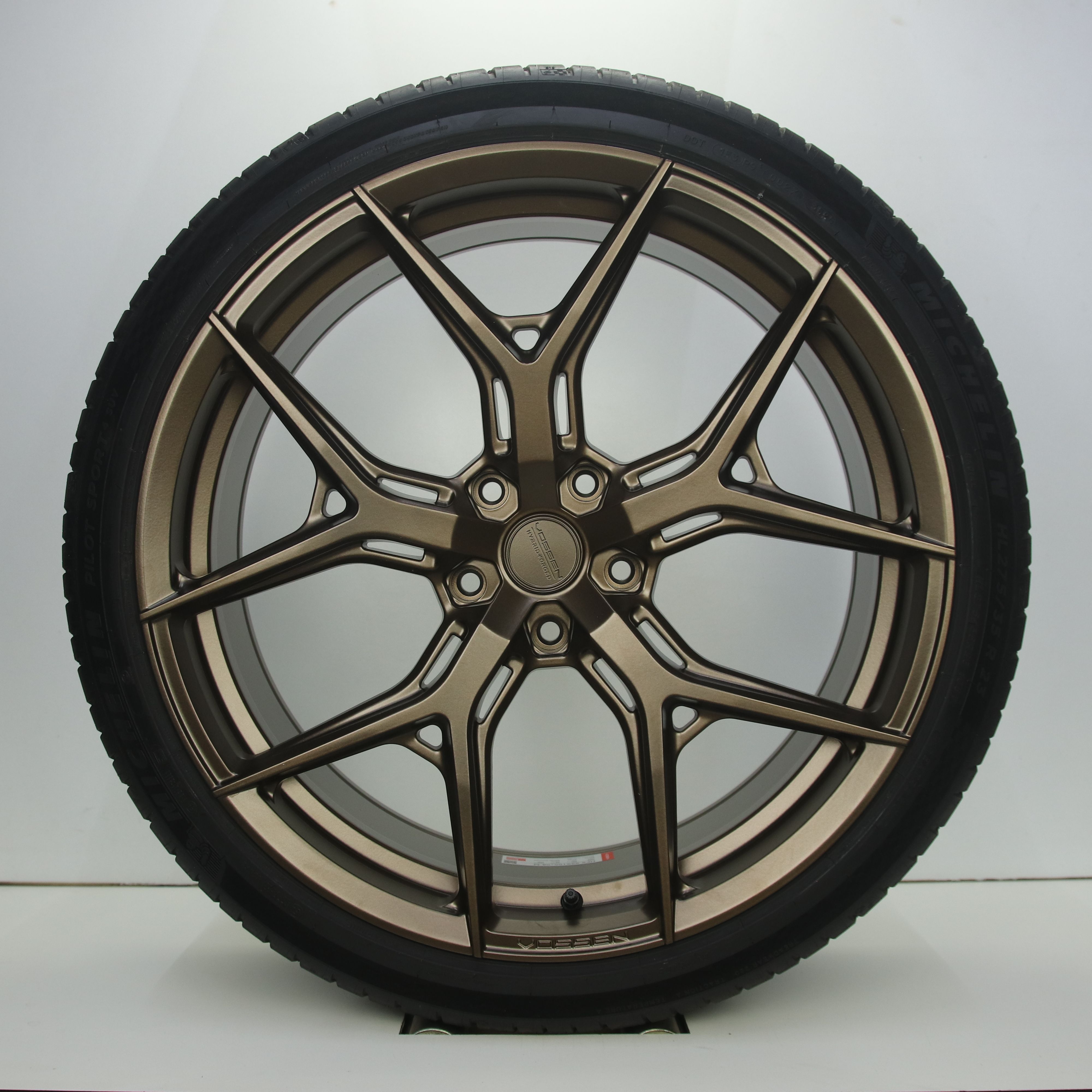 NS1005459 Set 23 inch lichtmetalen Vossen HF-5 velgen (Breedset) 10.00X23 5X130 ET38.0 NB71.60 Mat brons