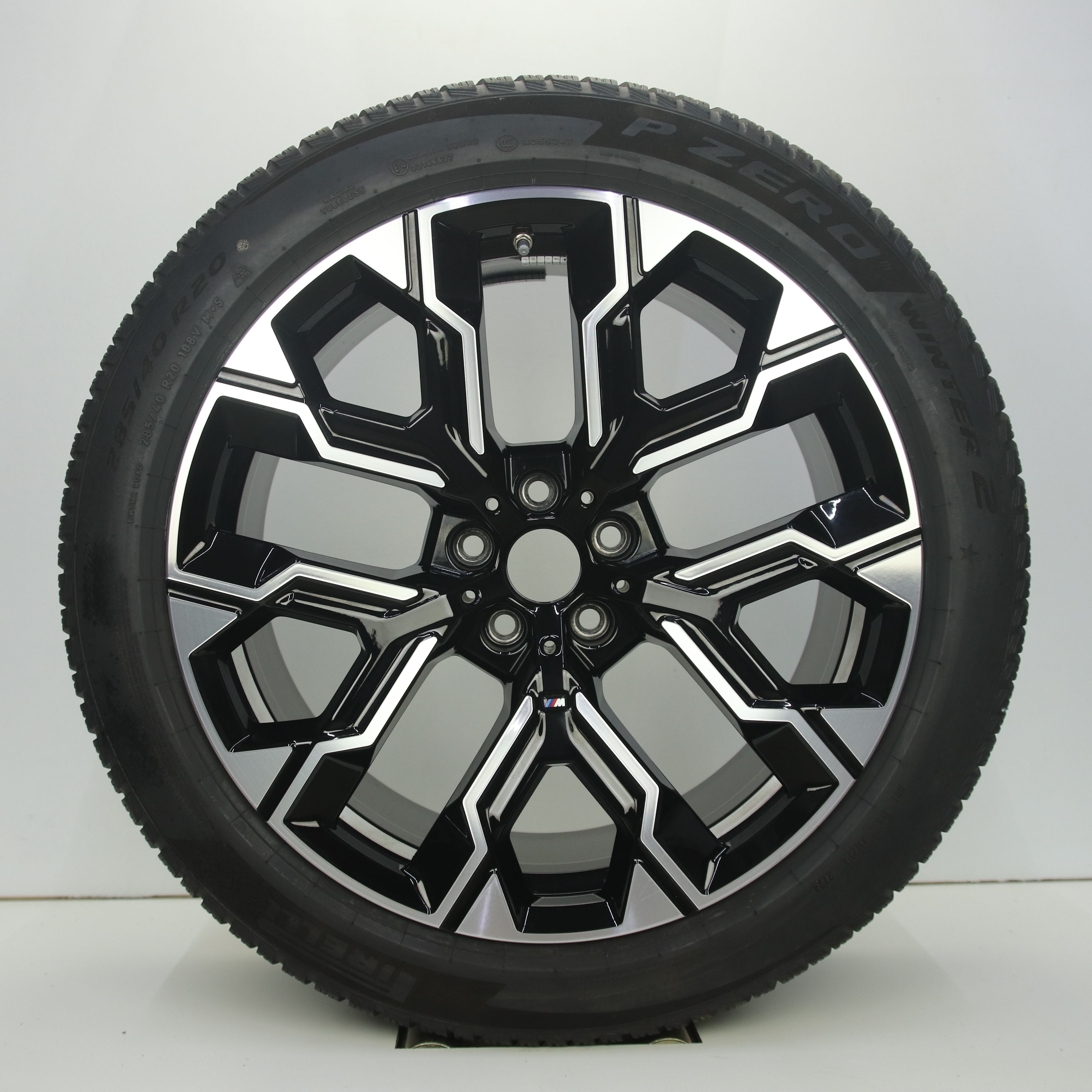 OS1008178 Originele 20 inch lichtmetalen BMW 7-serie styling 1036M velgen (breedset) 9.00X20 5X112 ET24.0 NB66.60 Zwart gepolijst