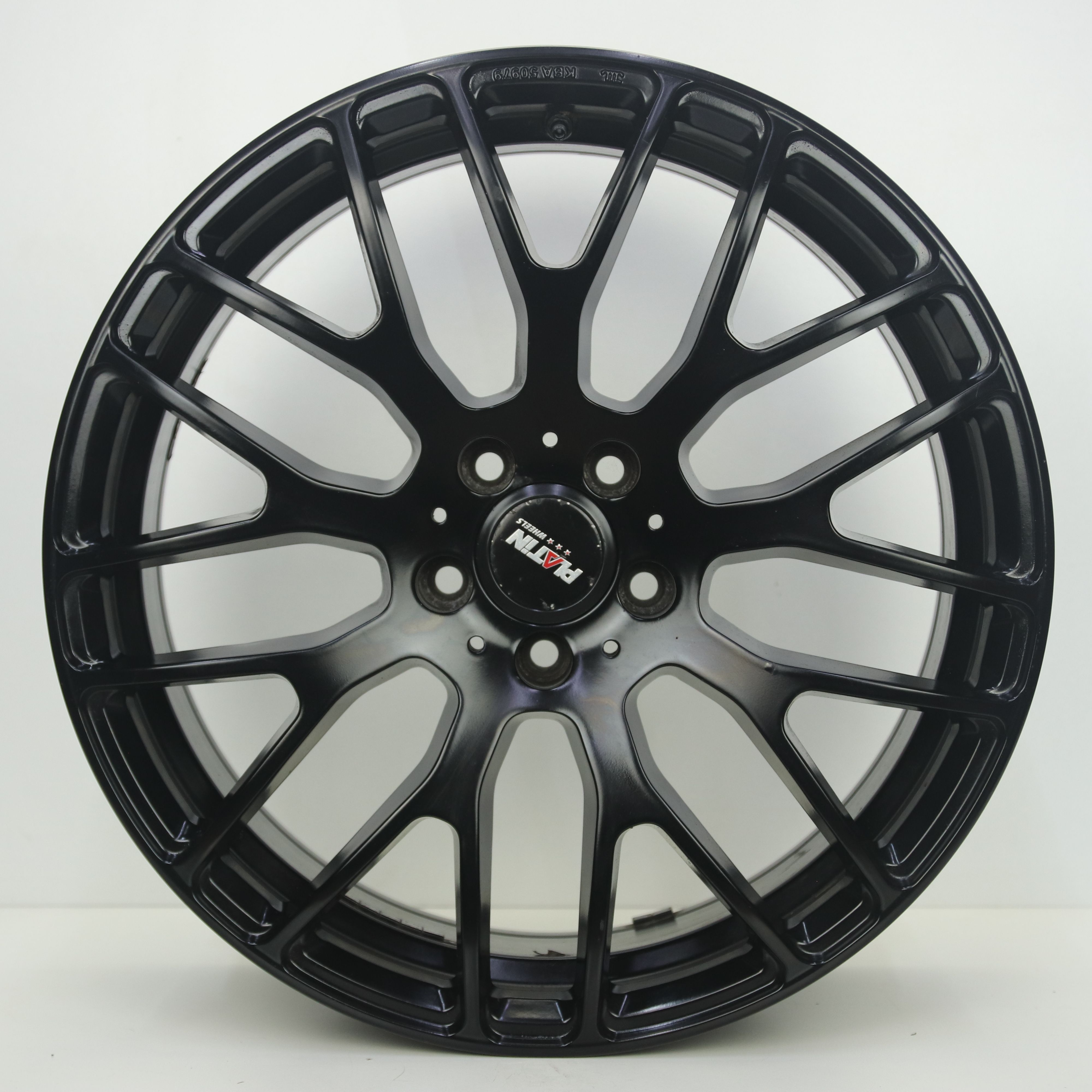 OS1008502 Set 19 inch lichtmetalen Platin velgen 8.00X19 5X112 ET38.0 NB66.45 Mat zwart