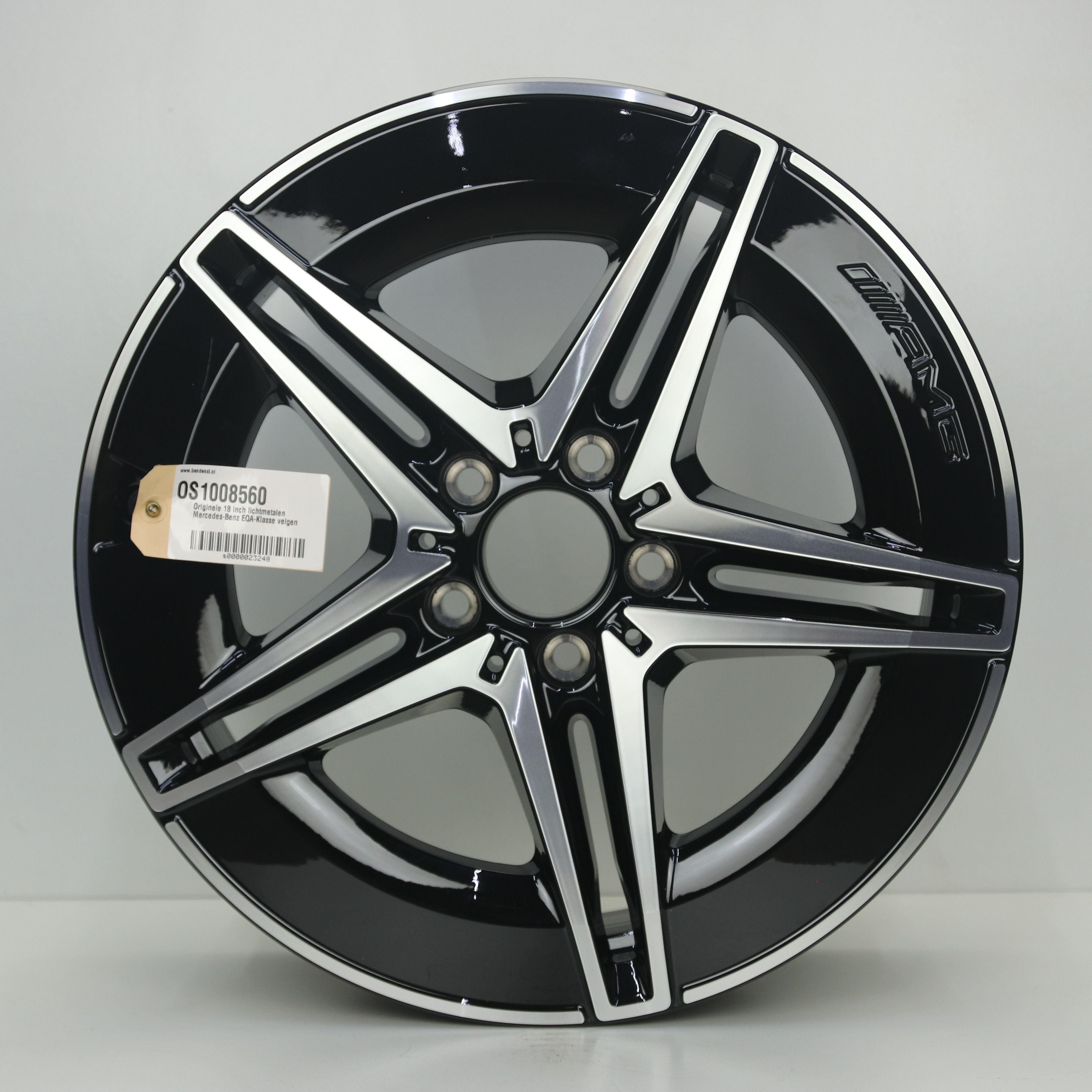 OS1008560 Originele 18 inch lichtmetalen Mercedes-Benz EQA-Klasse velgen 7.50X18 5X112 ET53.5 NB66.60 Zwart gepolijst