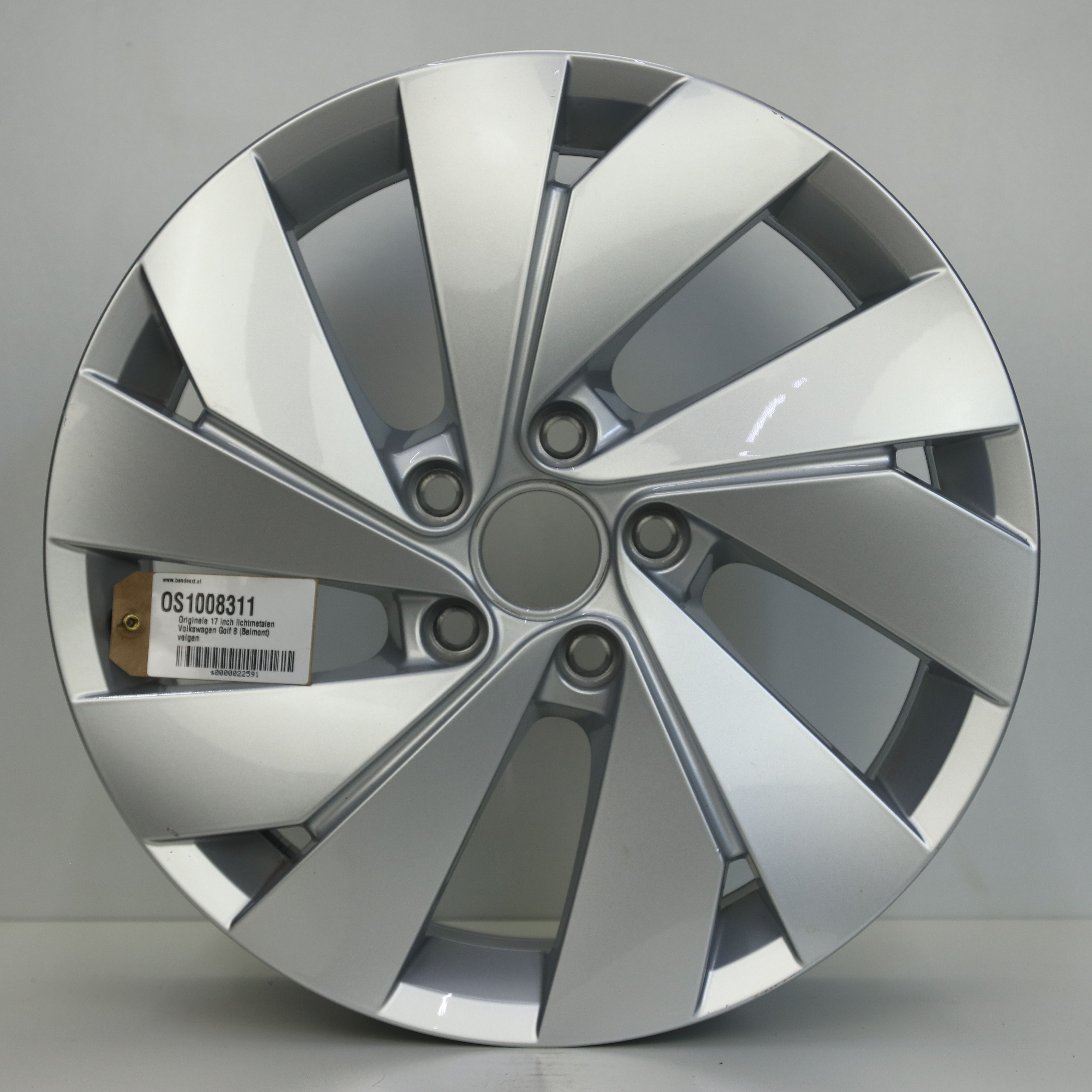 OS1008311 Originele 17 inch lichtmetalen Volkswagen Golf 8 (Belmont) velgen 6.50X17 5X112 ET46.0 NB57.10 Zilver