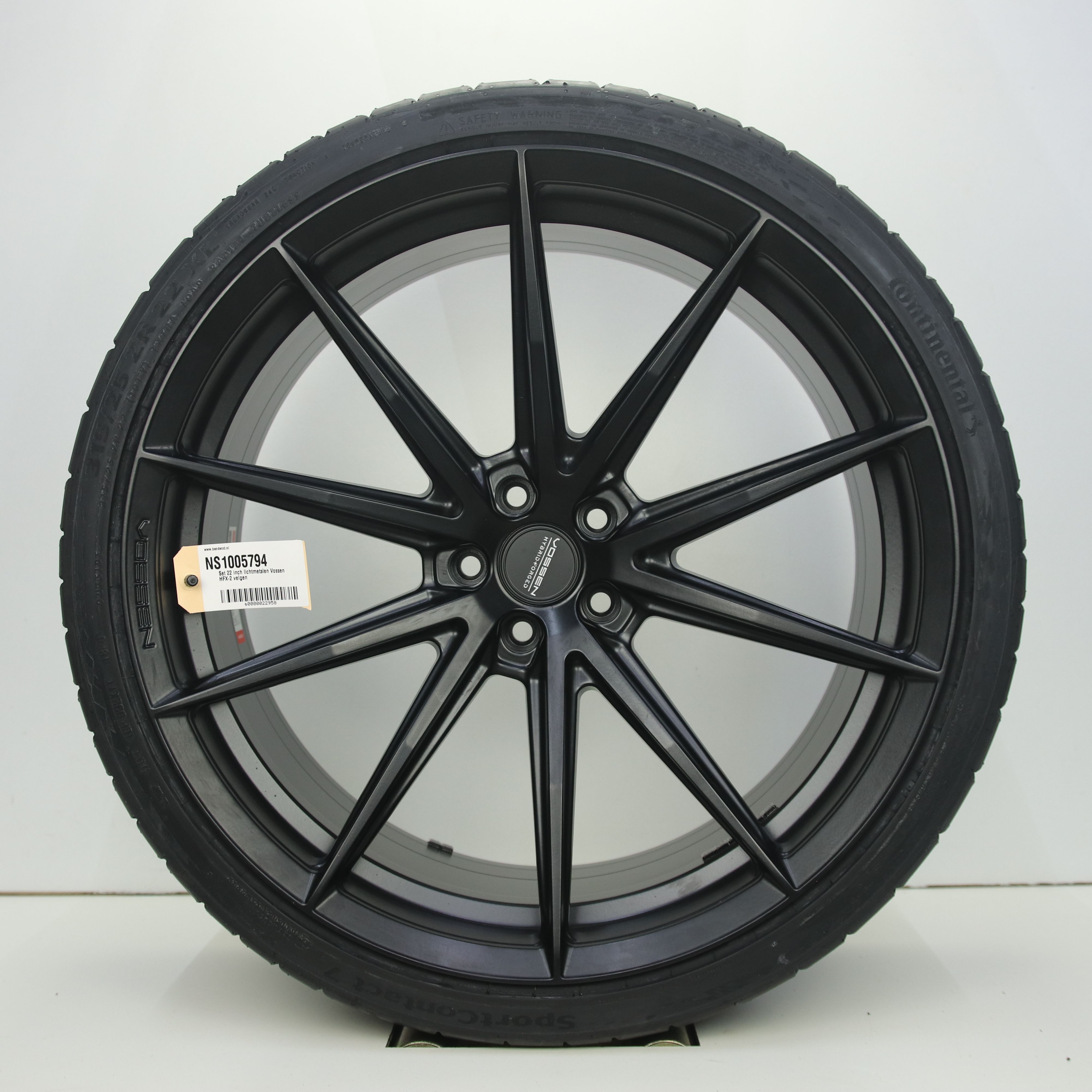NS1005794 Set 22 inch lichtmetalen Vossen HFX-2 velgen 11.00X22 5X112 ET17.0 NB66.60 Mat zwart
