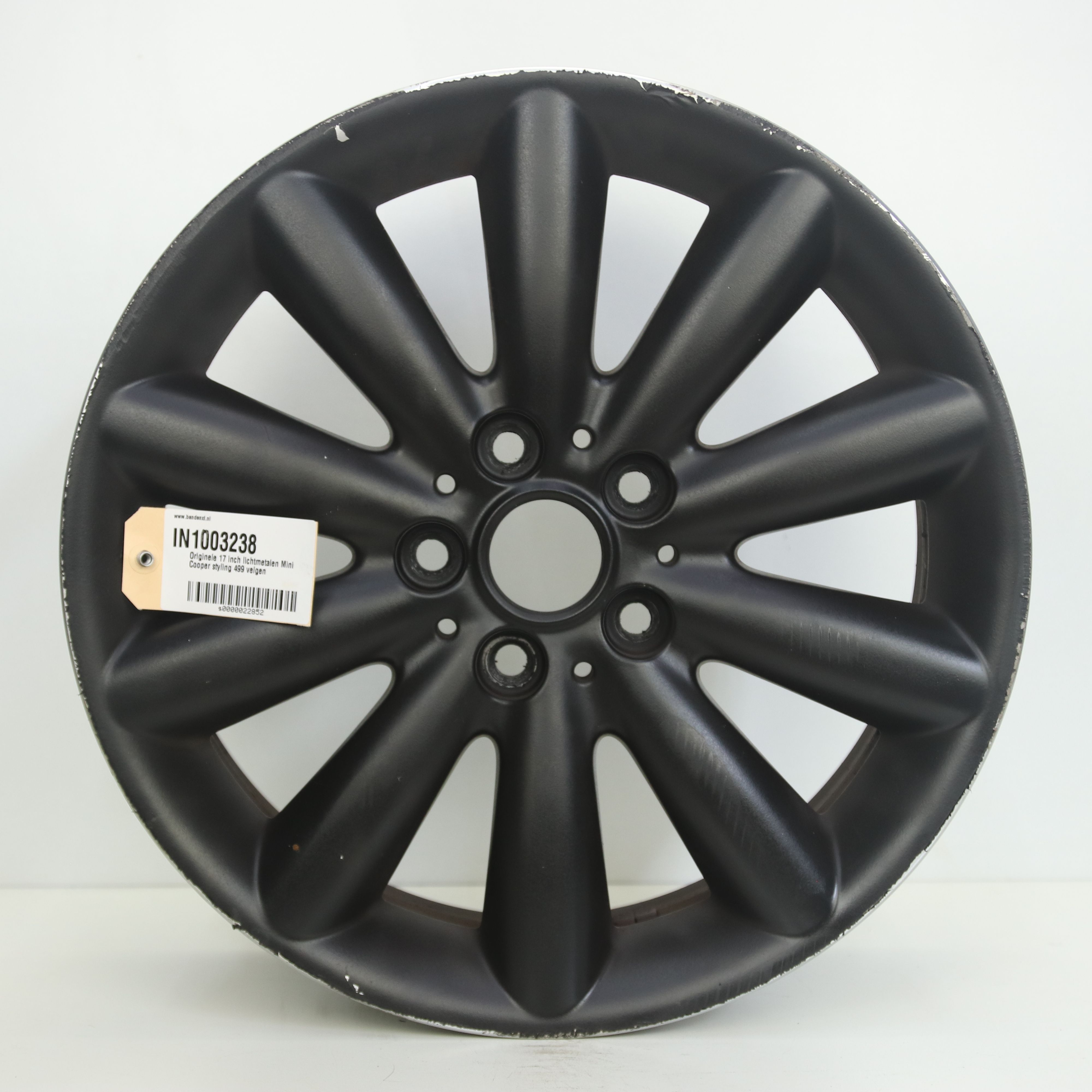 IN1003238 Originele 17 inch lichtmetalen Mini Cooper styling 499 velgen 7.00X17 5X112 ET54.0 NB66.60 Mat zwart