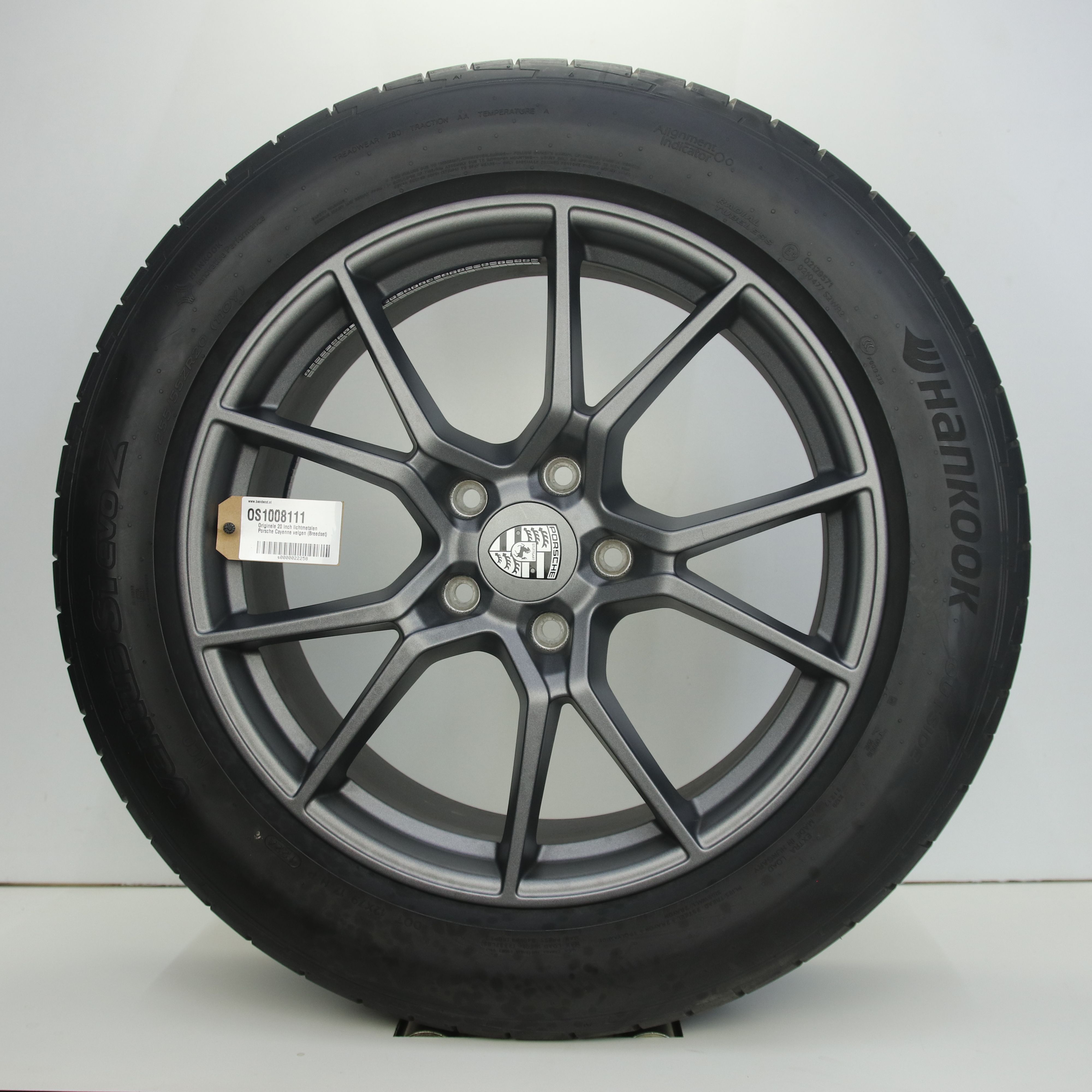 OS1008111 Originele 20 inch lichtmetalen Porsche Cayenne velgen (Breedset) 9.00X20 5X130 ET50.0 NB71.60 Mat antraciet