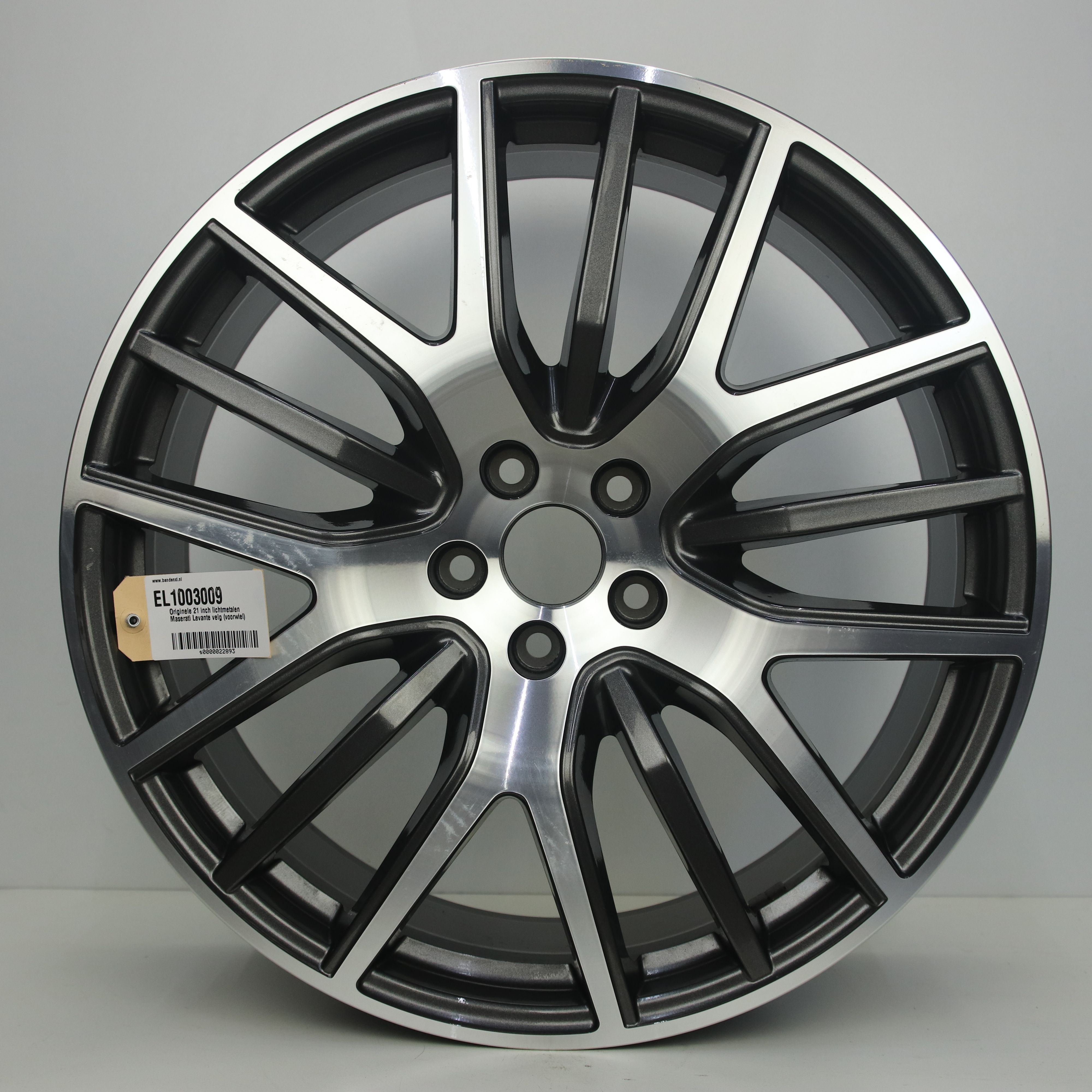 EL1003009 Originele 21 inch lichtmetalen Maserati Levante velg (voorwiel) 9.00X21 5X114.3 ET40.5 NB67.10 Antraciet Gepolijst