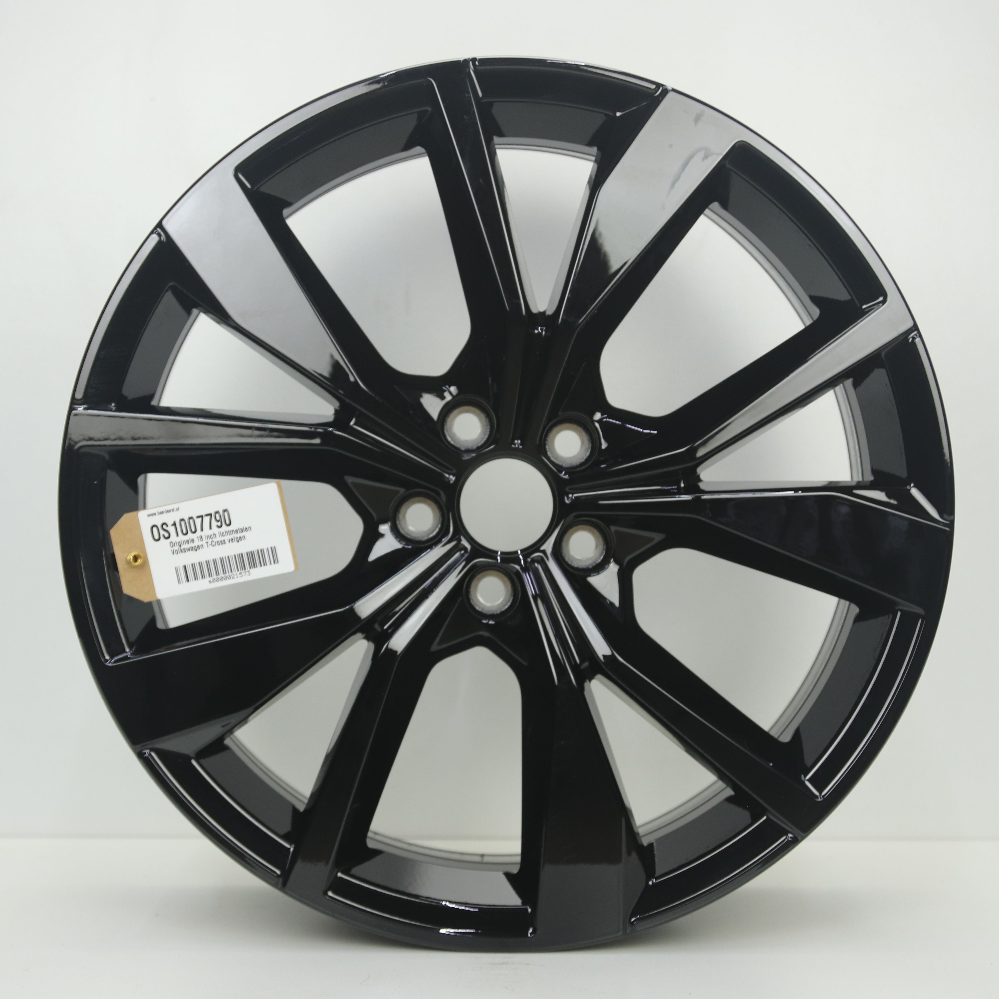OS1007790 Originele 18 inch lichtmetalen Volkswagen T-Cross velgen 7.00X18 5X100 ET39.0 NB57.10 Zwart