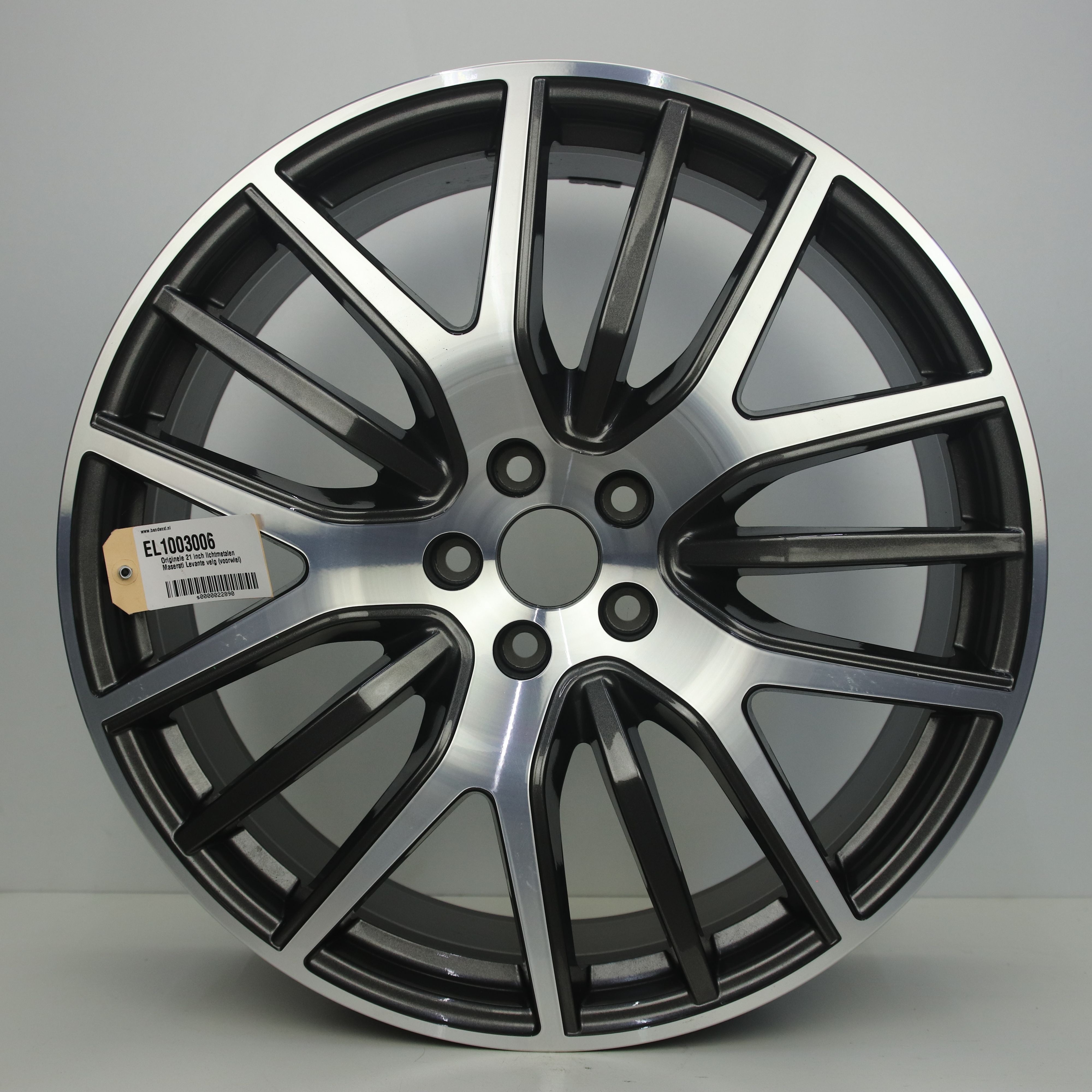 EL1003006 Originele 21 inch lichtmetalen Maserati Levante velg (voorwiel) 9.00X21 5X114.3 ET40.5 NB67.10 Antraciet Gepolijst