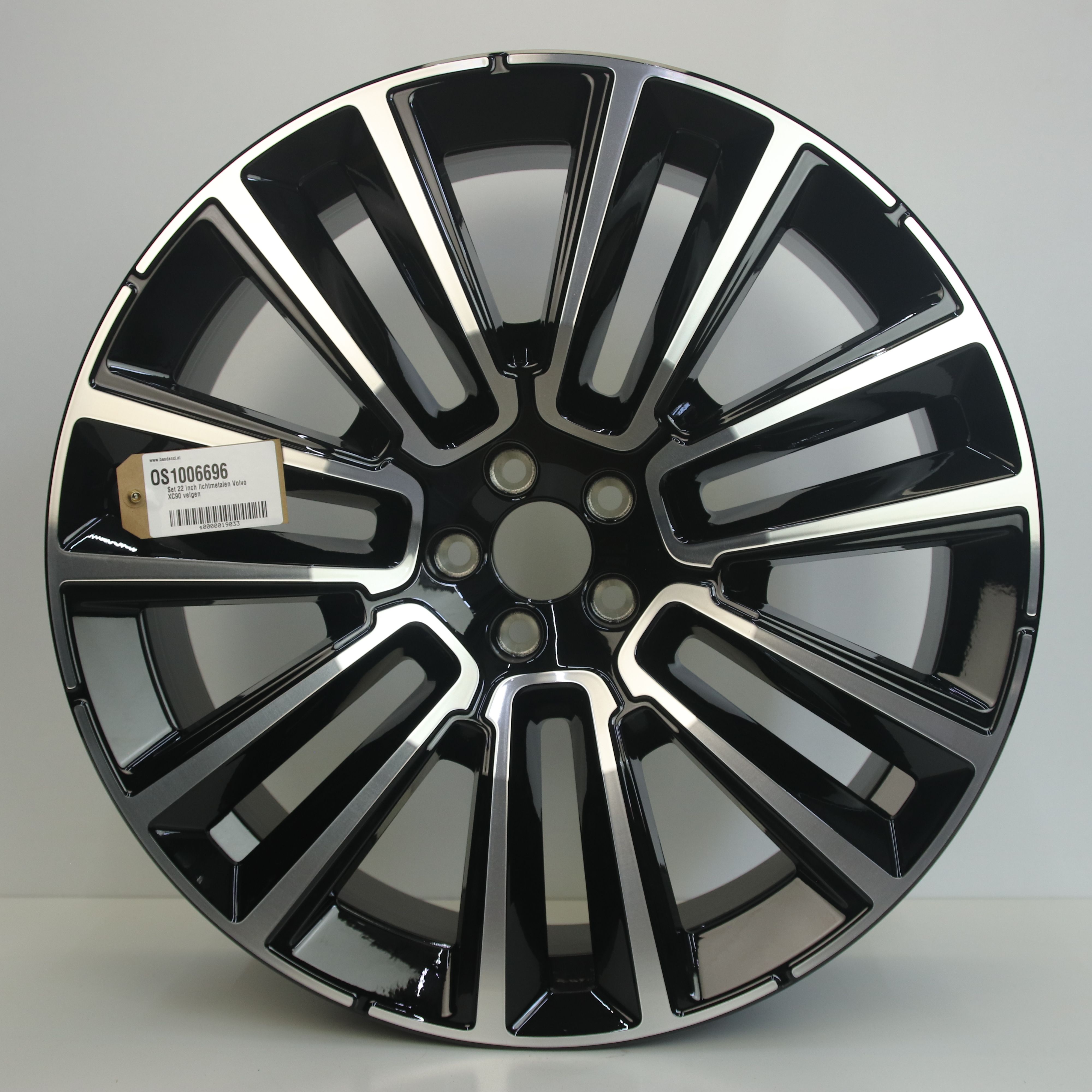 OS1006696 Set 22 inch lichtmetalen Volvo XC90 velgen 9.00X22 5X108 ET38.5 NB63.40 Zwart gepolijst