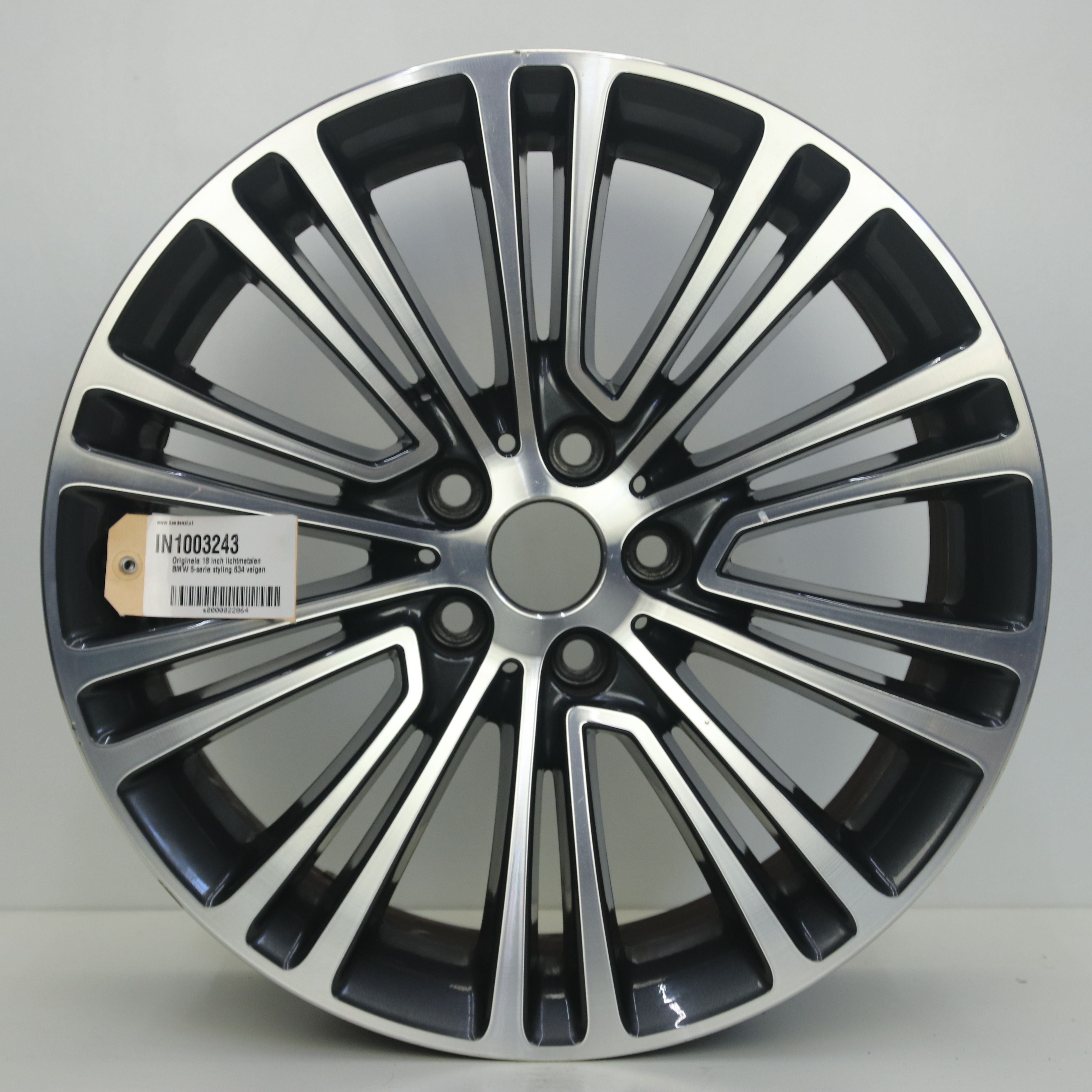 IN1003243 Originele 18 inch lichtmetalen BMW 5-serie styling 634 velgen 8.00X18 5X112 ET30.0 NB66.60 Antraciet Gepolijst