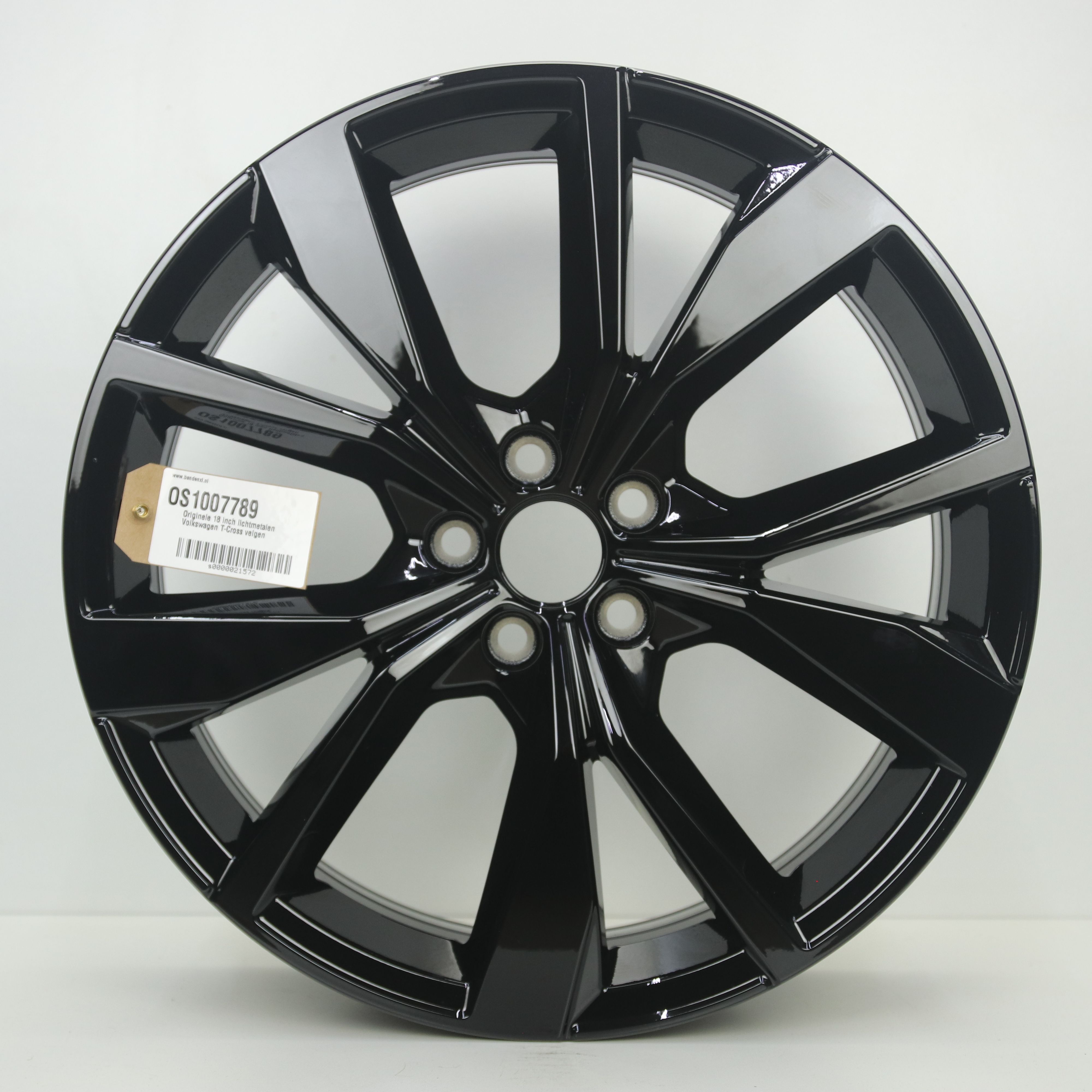 OS1007789 Originele 18 inch lichtmetalen Volkswagen T-Cross velgen 7.00X18 5X100 ET39.0 NB57.10 Zwart