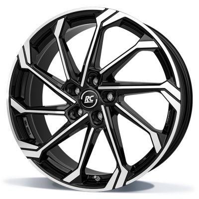 RC Design RC36 7.50X20 5X114.3 ET40.0 NB66.60 GW1 Glanzend zwart / front gepolijst (SGVP)