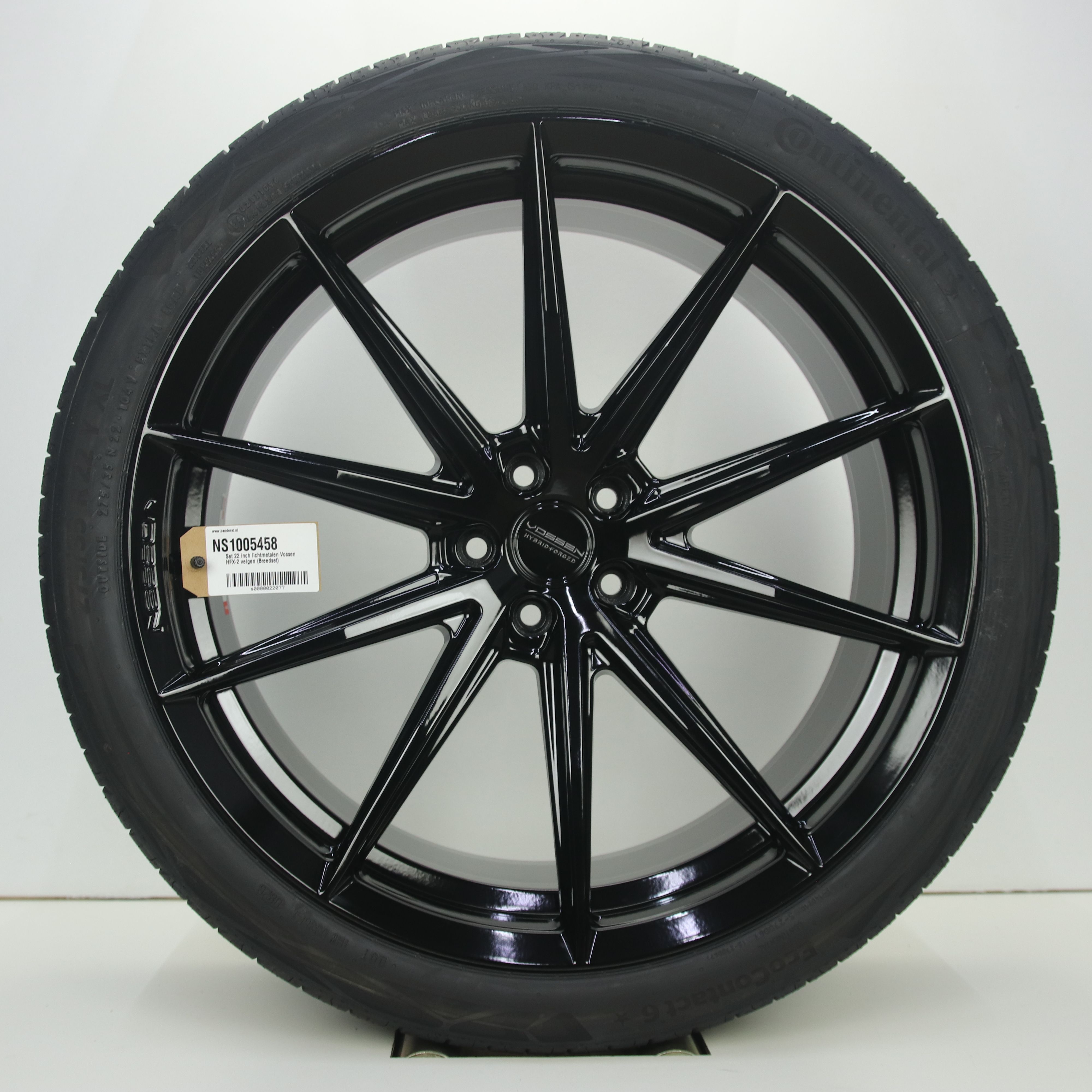 NS1005458 Set 22 inch lichtmetalen Vossen HFX-2 velgen (Breedset) 10.00X22 5X112 ET26.0 NB66.60 Zwart