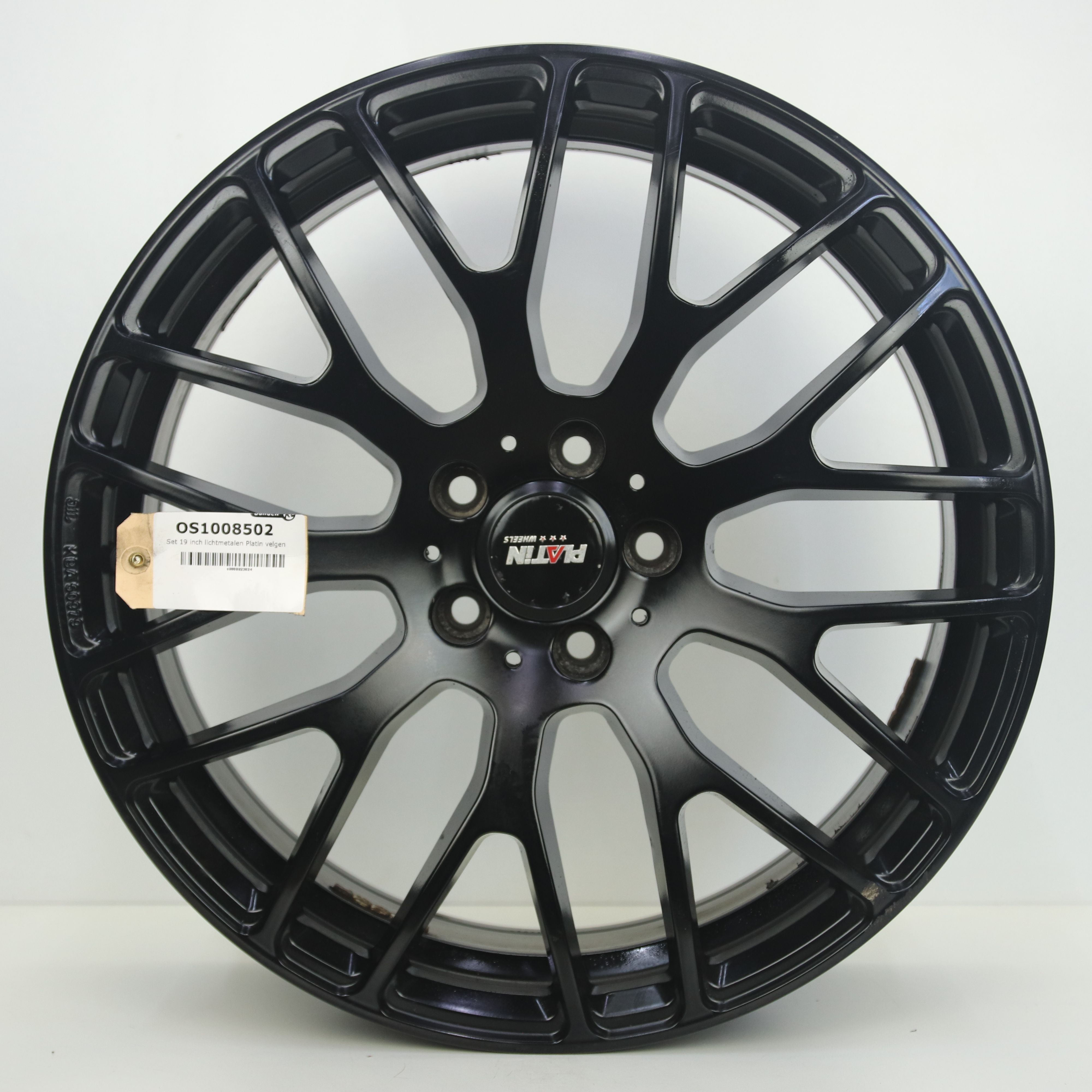 OS1008502 Set 19 inch lichtmetalen Platin velgen 8.00X19 5X112 ET38.0 NB66.45 Mat zwart