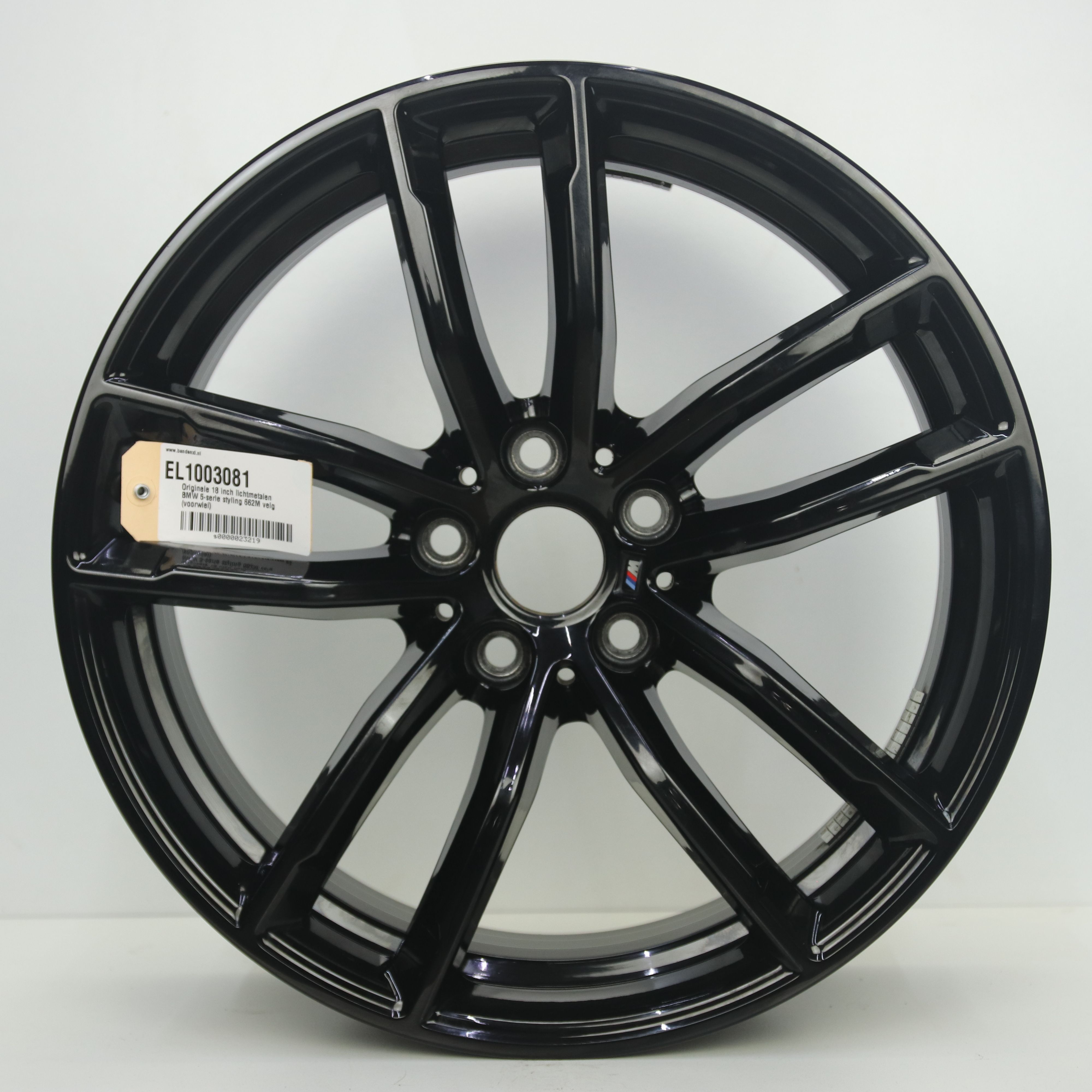 EL1003081 Originele 18 inch lichtmetalen BMW 5-serie styling 662M velg (voorwiel) 8.00X18 5X112 ET30.0 NB66.60 Zwart