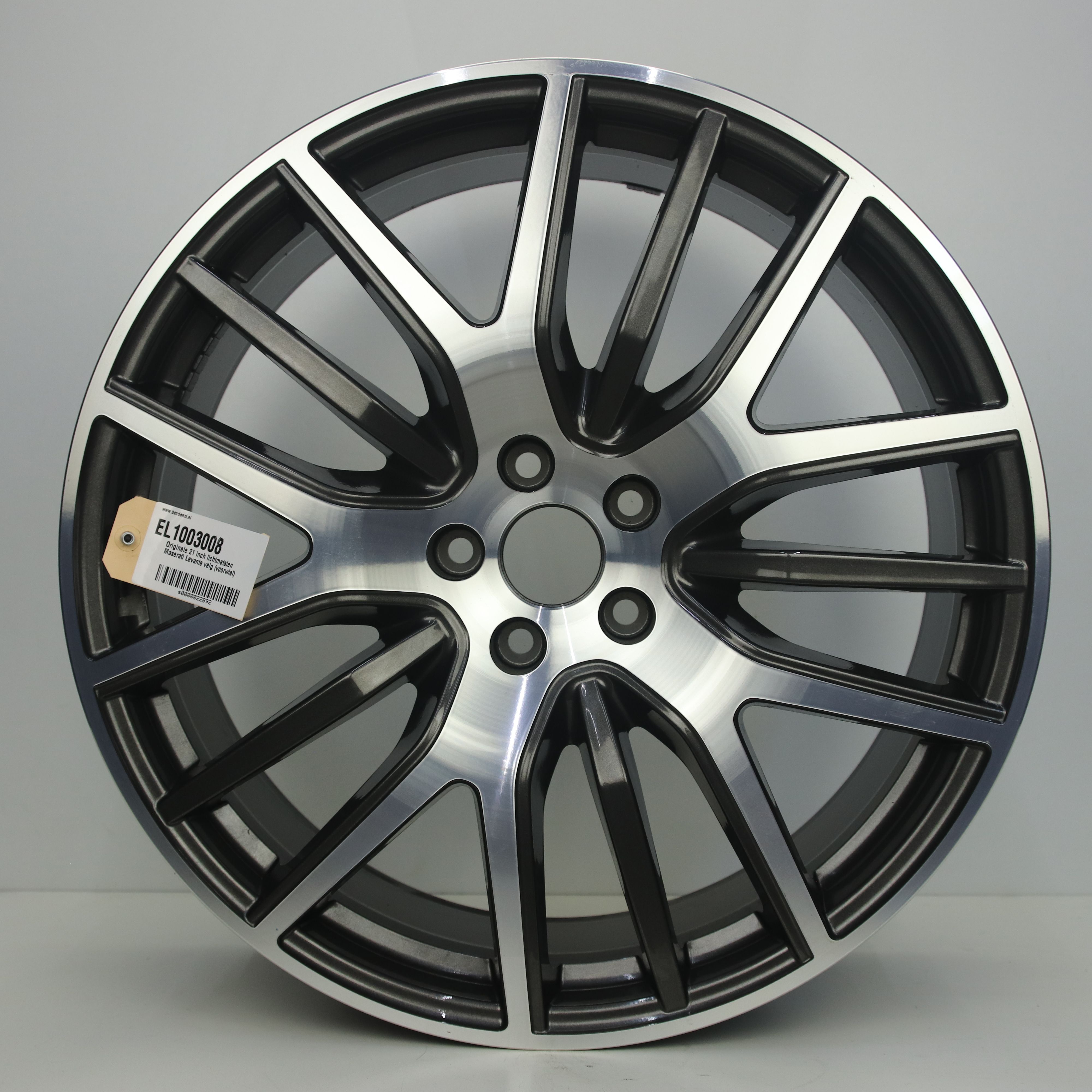 EL1003008 Originele 21 inch lichtmetalen Maserati Levante velg (voorwiel) 9.00X21 5X114.3 ET40.5 NB67.10 Antraciet Gepolijst