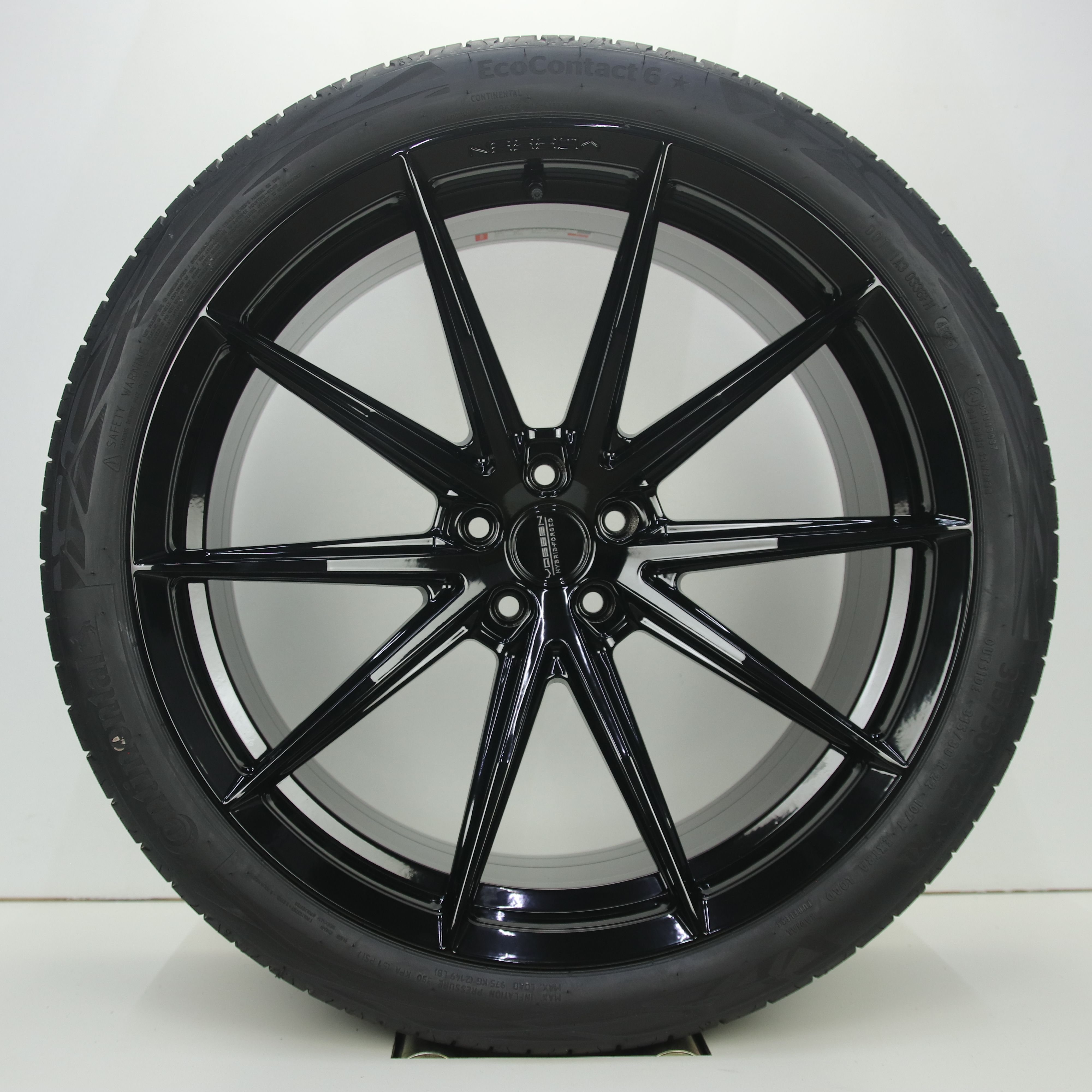 NS1005458 Set 22 inch lichtmetalen Vossen HFX-2 velgen (Breedset) 10.00X22 5X112 ET26.0 NB66.60 Zwart
