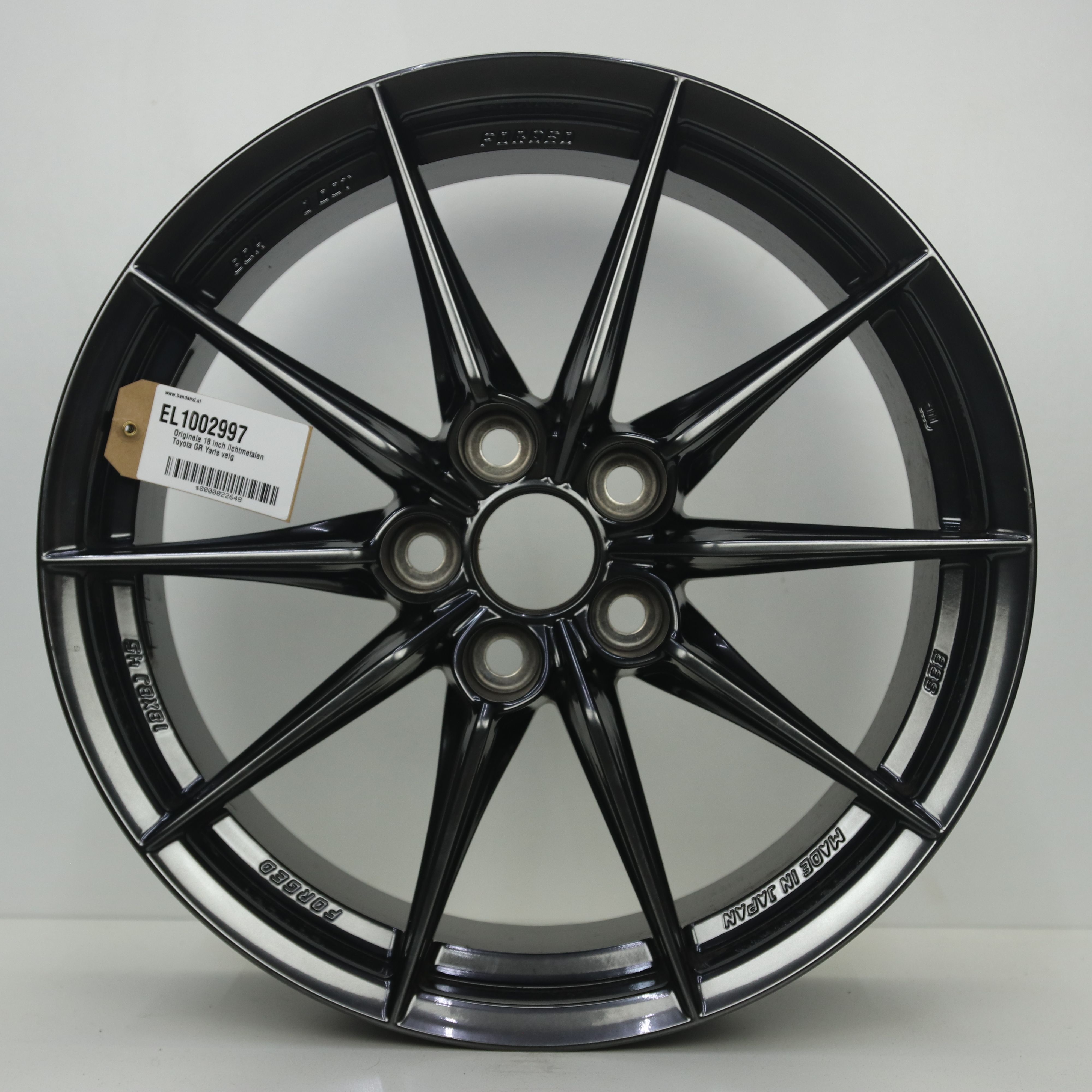 EL1002997 Originele 18 inch lichtmetalen Toyota GR Yaris velg 8.00X18 5X114.3 ET45.0 NB60.10 Antraciet