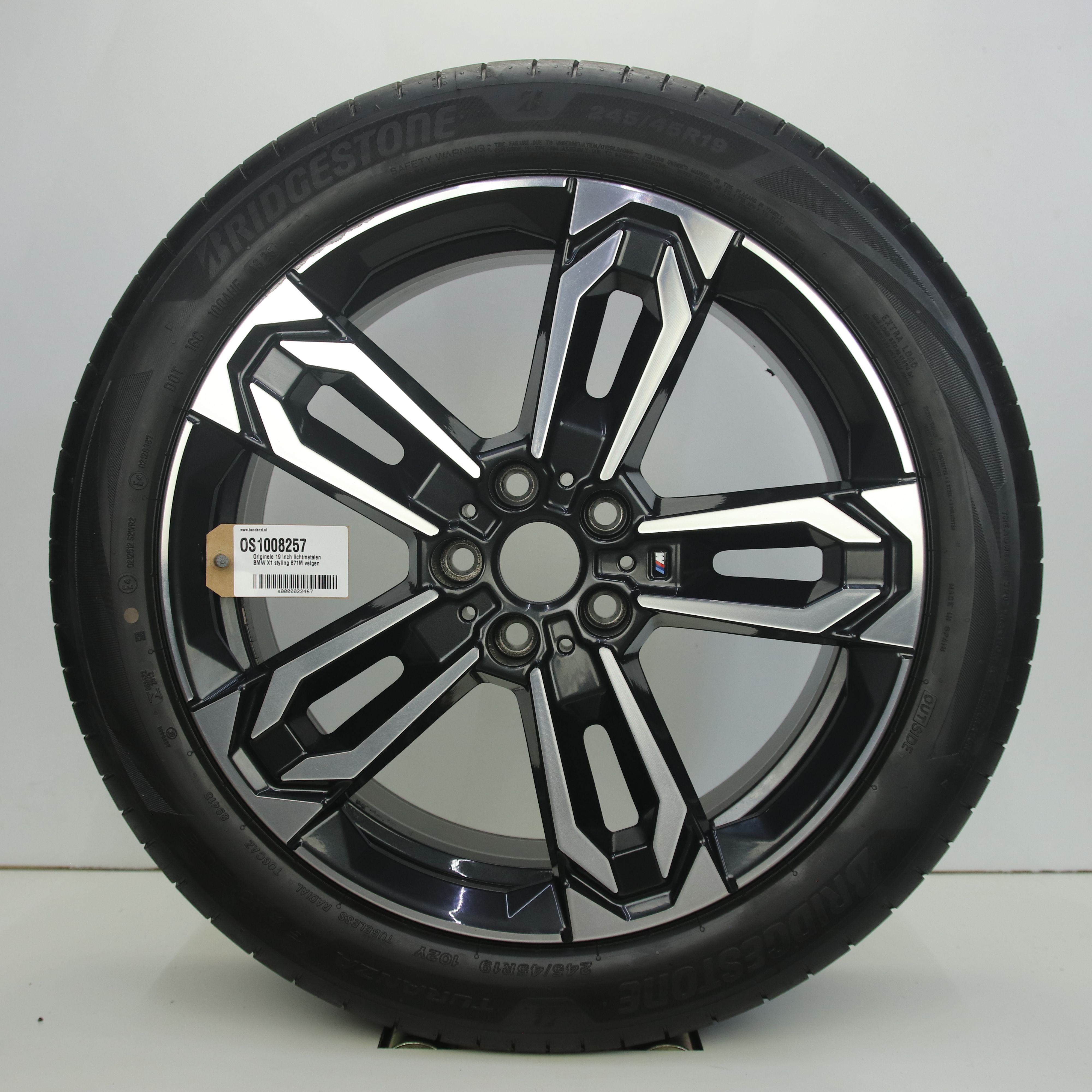OS1008257 Originele 19 inch lichtmetalen BMW X1 styling 871M velgen 8.00X19 5X112 ET46.0 NB66.60 Antraciet gepolijst