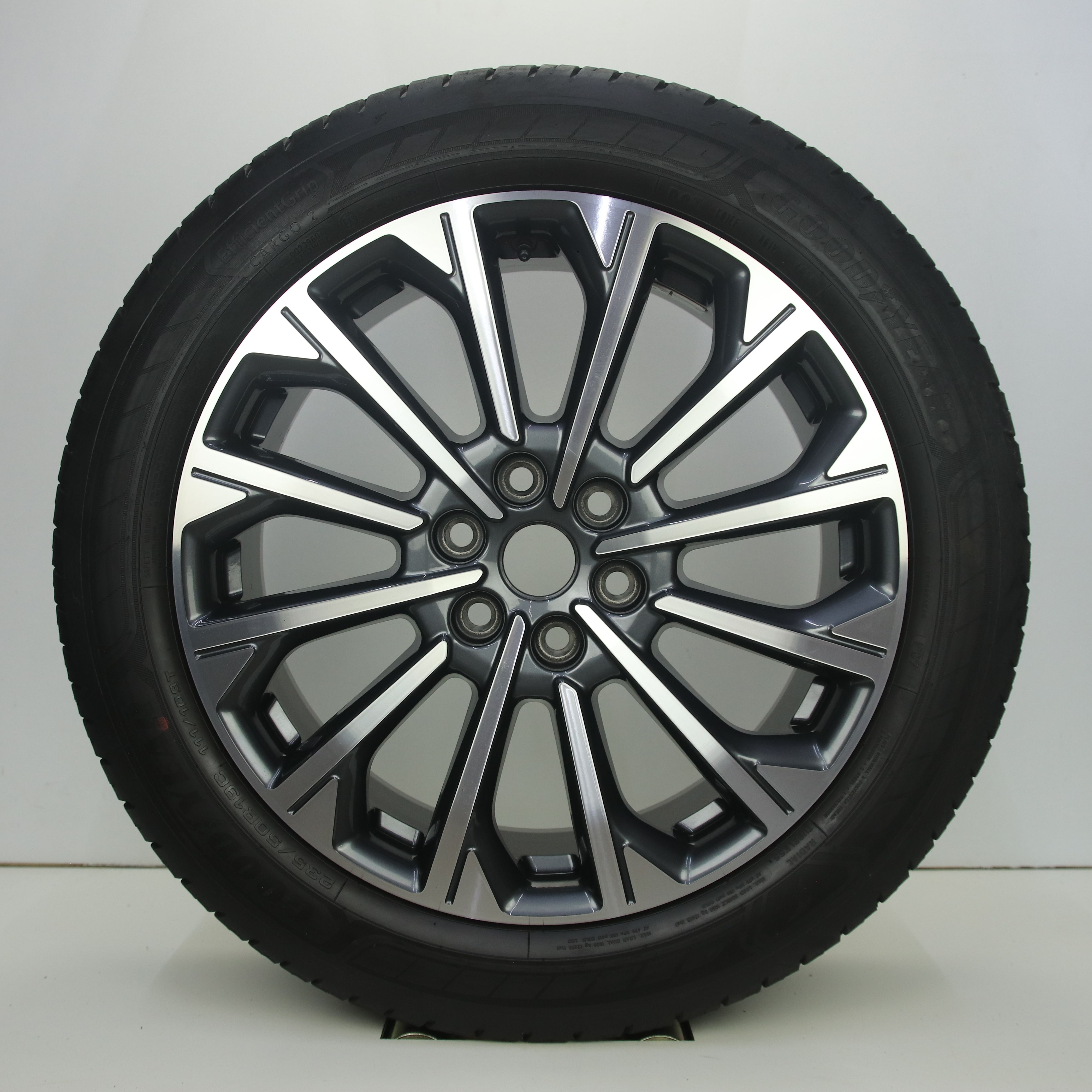 OS1008259 Originele 19 inch lichtmetalen Ford Transit Custom velgen 7.50X19 6X120 ET52.5 NB74.60 Antraciet gepolijst