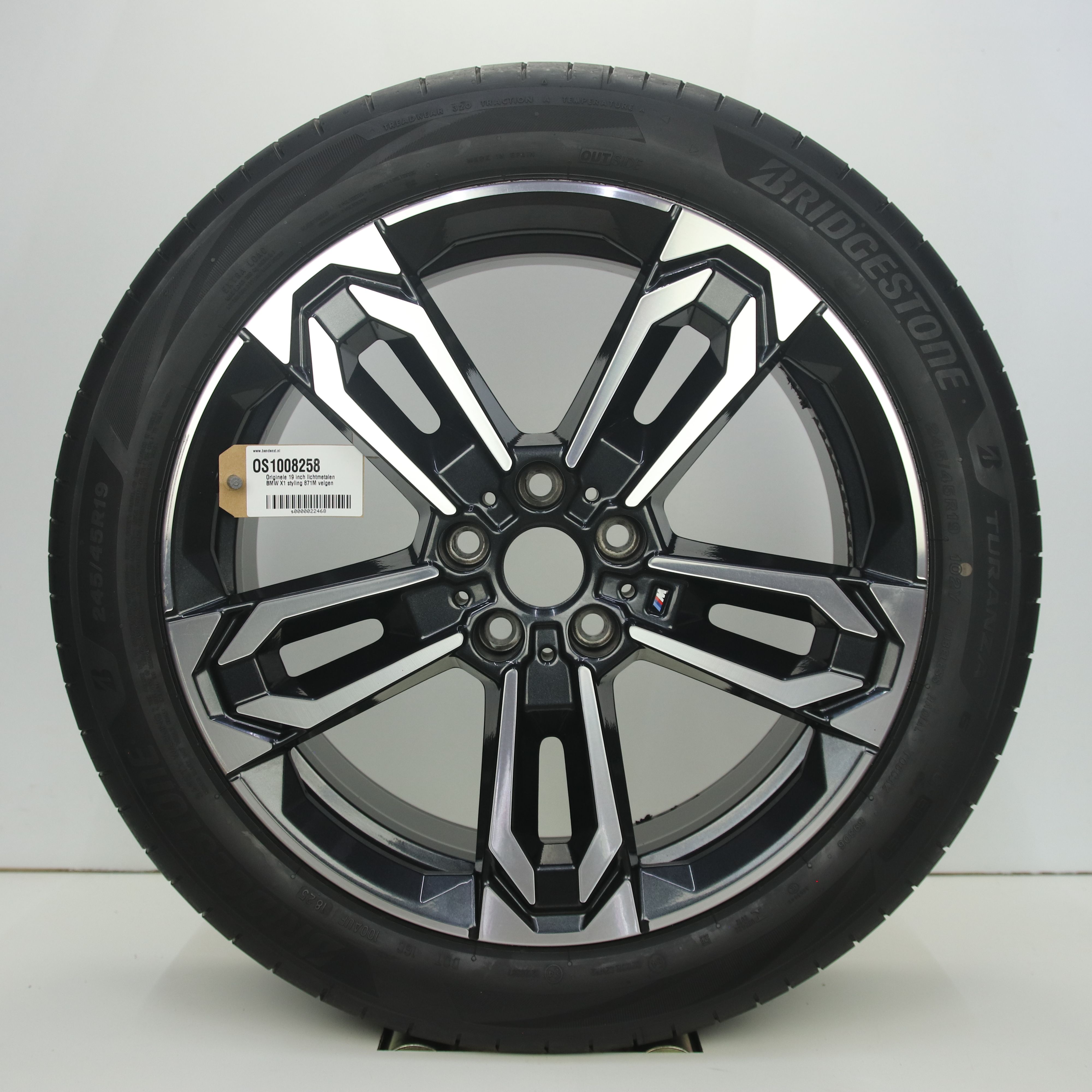 OS1008258 Originele 19 inch lichtmetalen BMW X1 styling 871M velgen 8.00X19 5X112 ET46.0 NB66.60 Antraciet gepolijst
