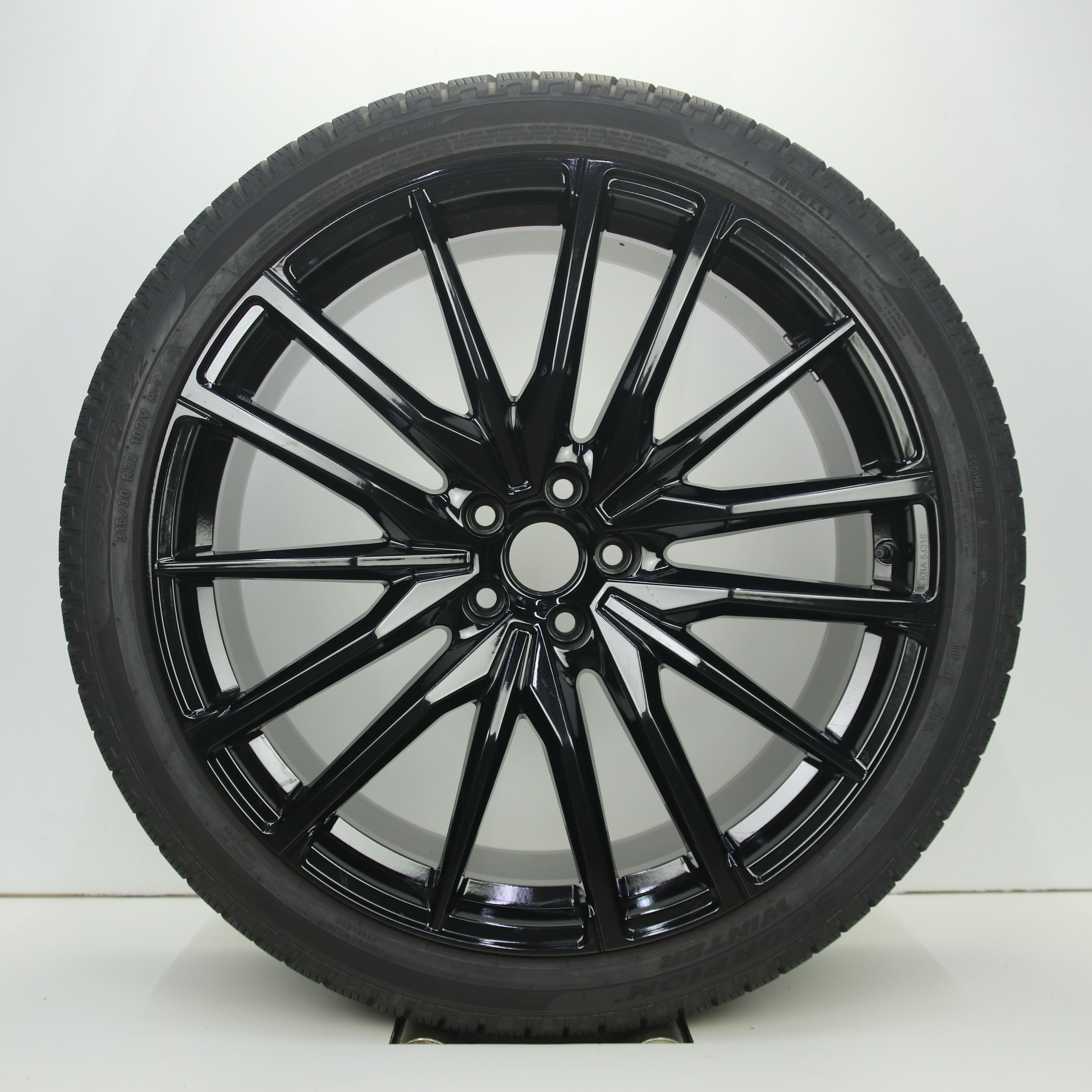 OS1008029 Set 22 inch lichtmetalen GMP Sparta velgen (Breedset) 9.50X22 5X112 ET37.0 NB66.60 Zwart
