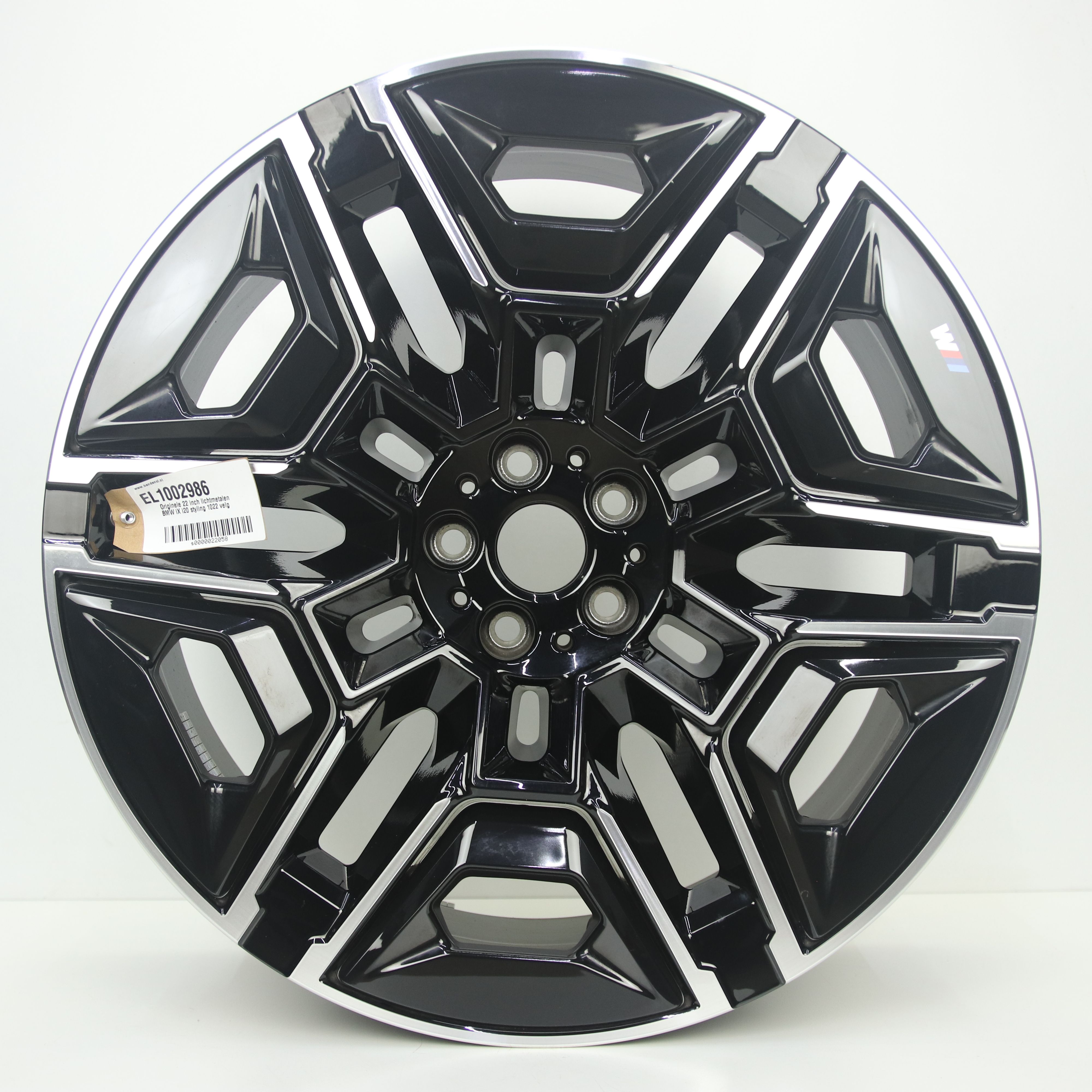 EL1002986 Originele 22 inch lichtmetalen BMW iX i20 styling 1022 velg 9.50X22 5X112 ET37.0 NB66.60 Zwart gepolijst