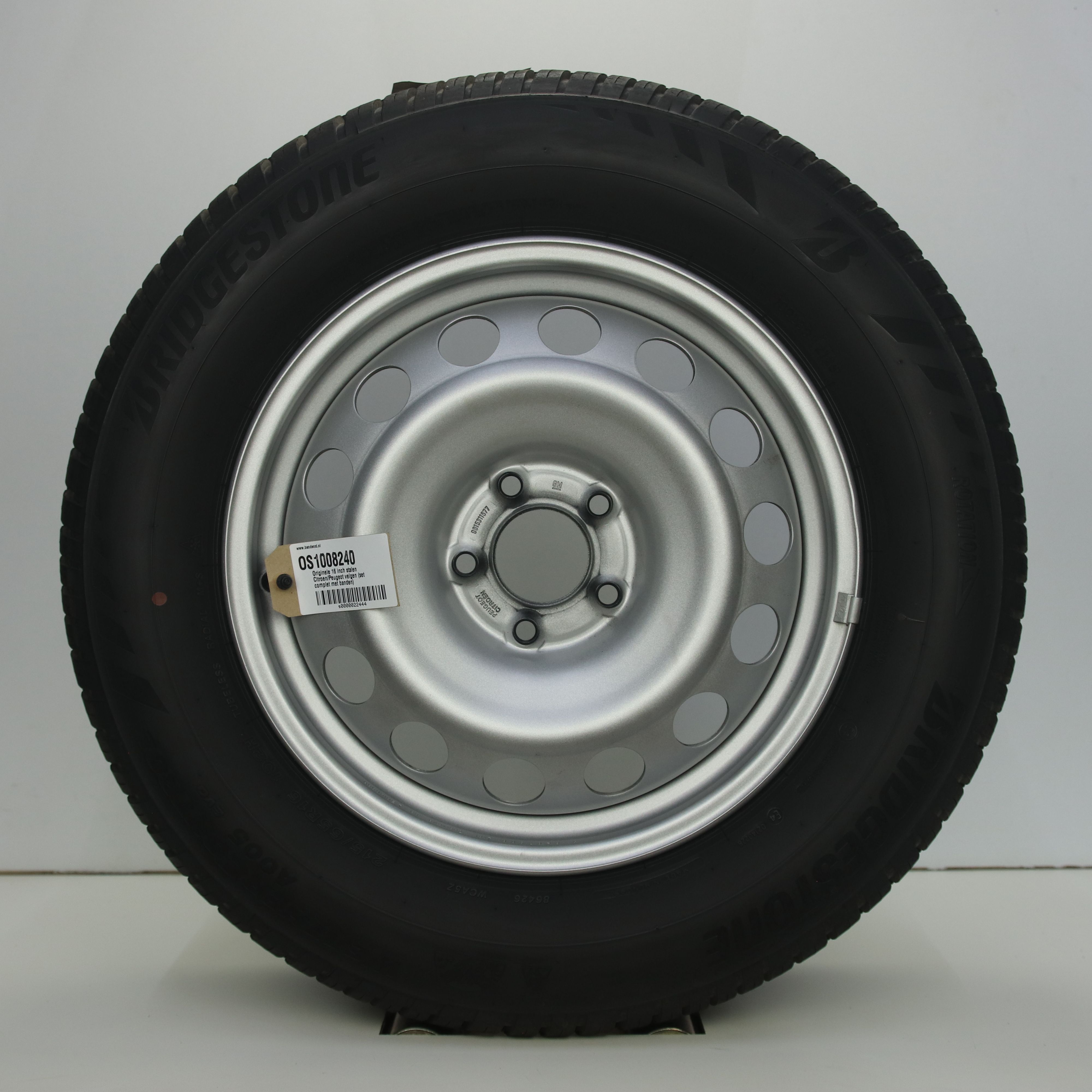 OS1008240 Originele 16 inch stalen Citroen/Peugeot velgen (set complet met banden) 6.50X16 5X108 ET47.0 NB65.10 Zilver
