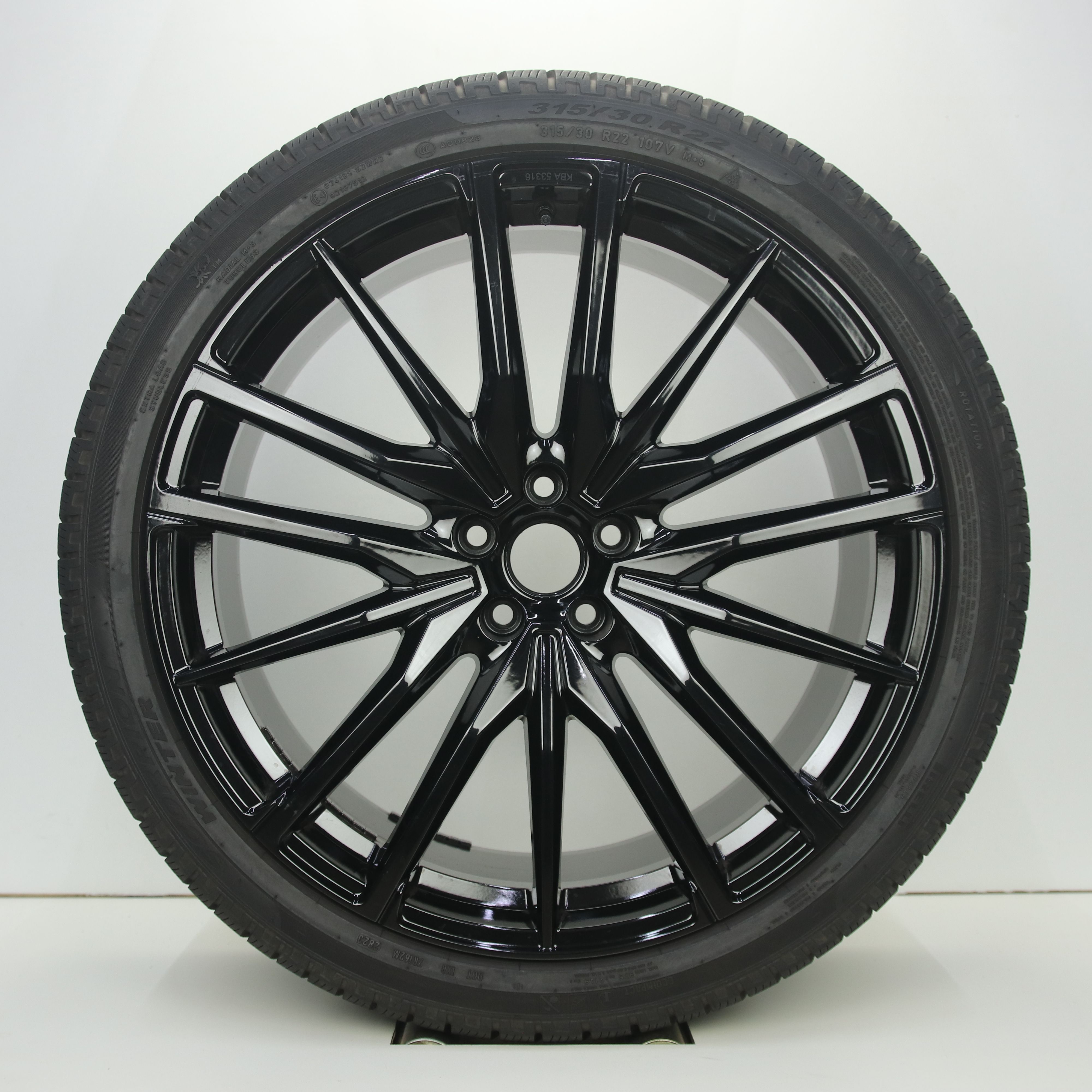 OS1008029 Set 22 inch lichtmetalen GMP Sparta velgen (Breedset) 9.50X22 5X112 ET37.0 NB66.60 Zwart